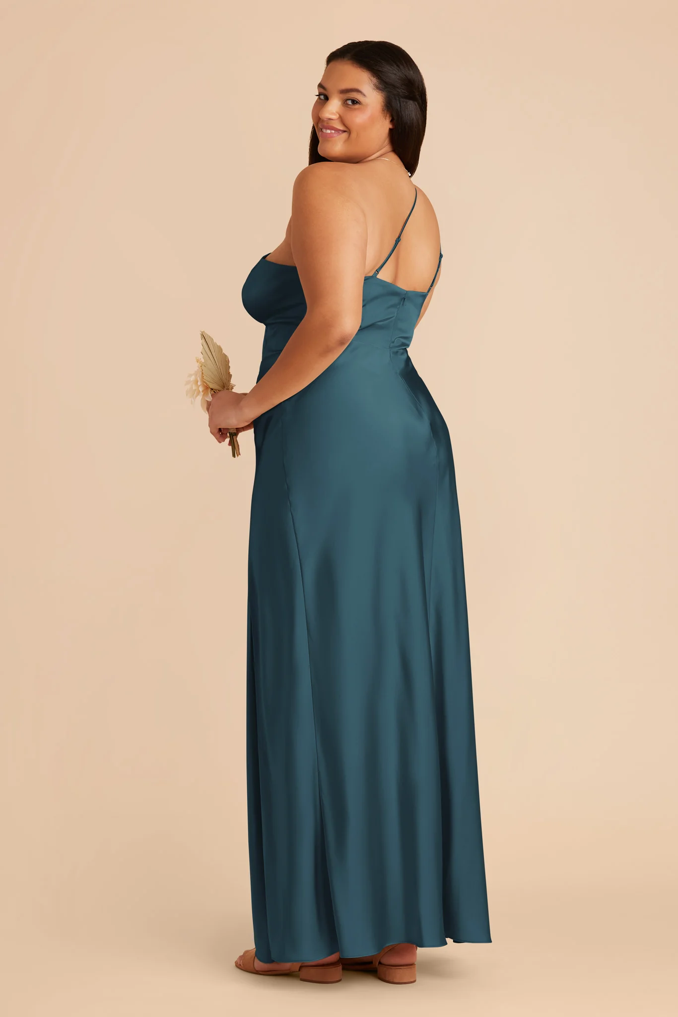 Kensie Matte Satin Dress - Dark Teal - Image 6