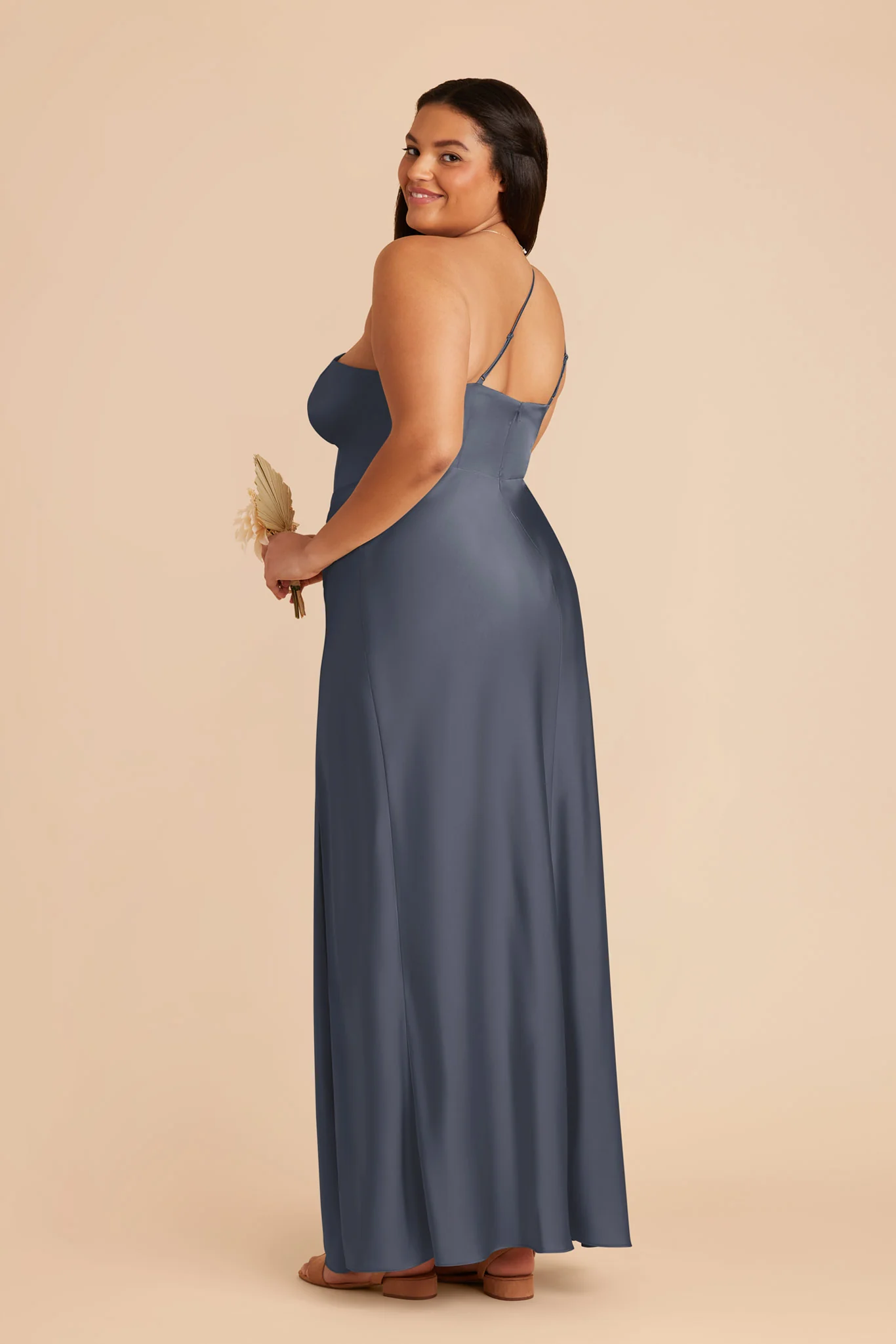 Kensie Matte Satin Dress - Dusk Blue - Image 6