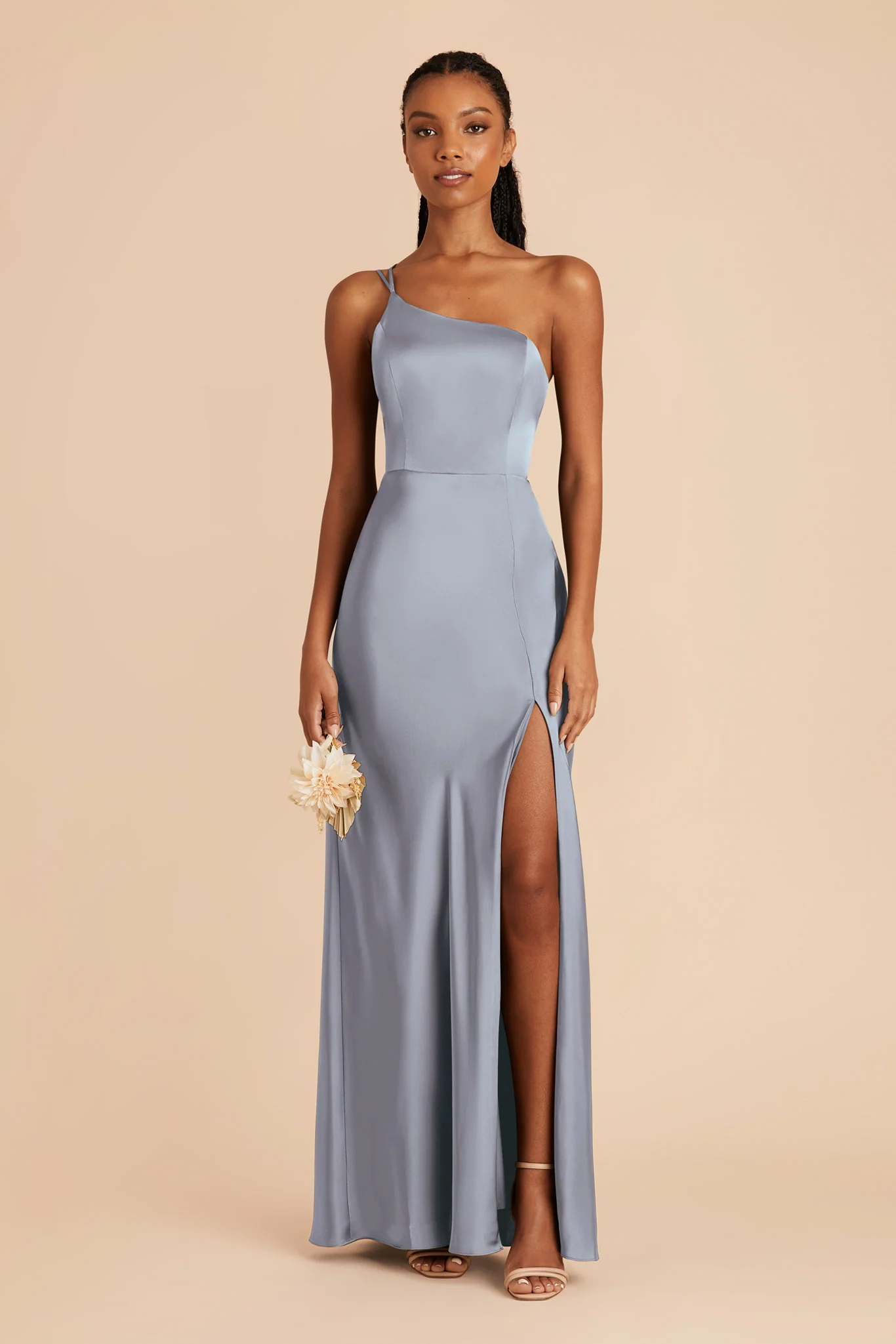 Kensie Matte Satin Dress - Dusty Blue