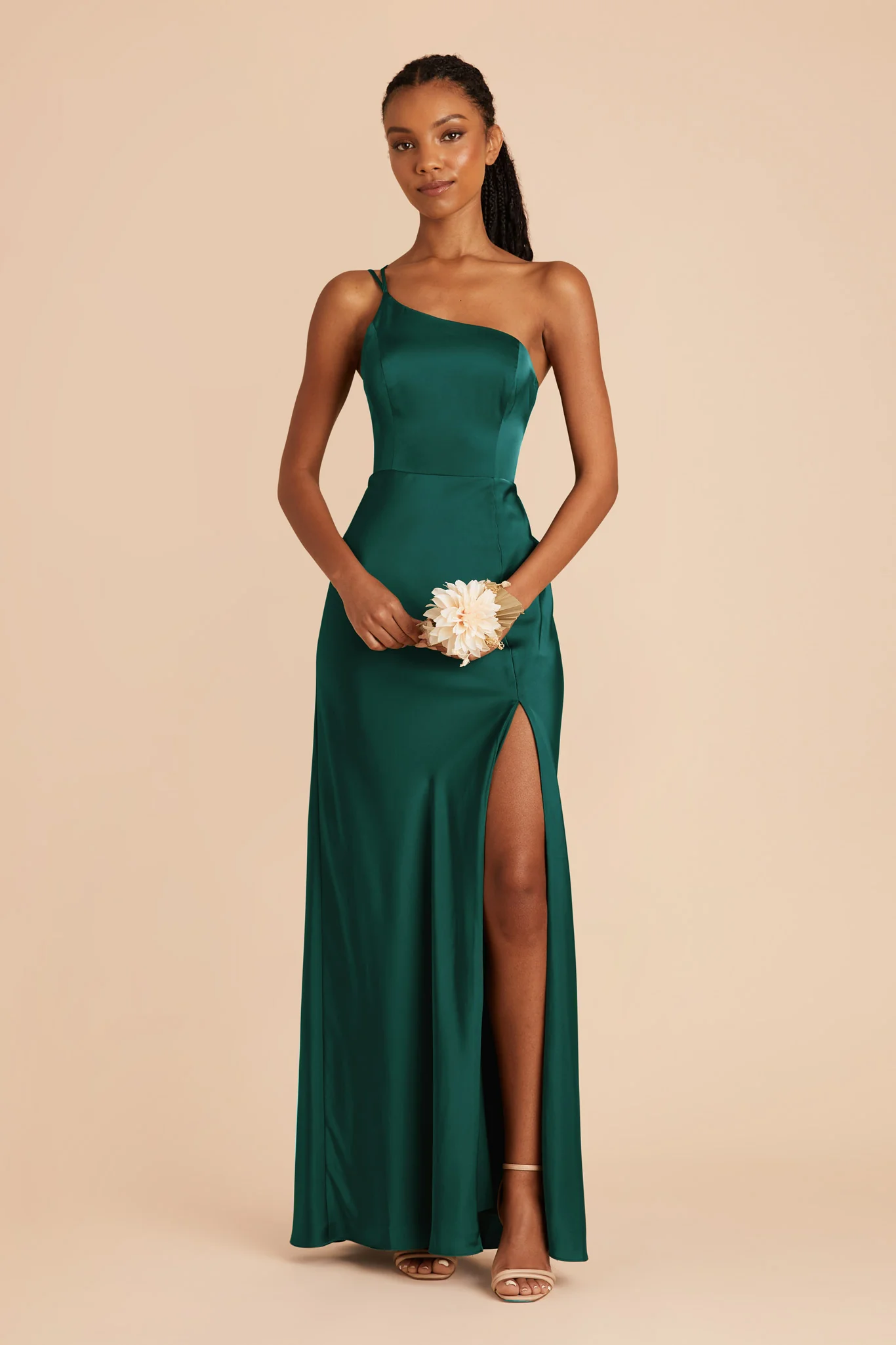Kensie Matte Satin Dress - Emerald - Image 3