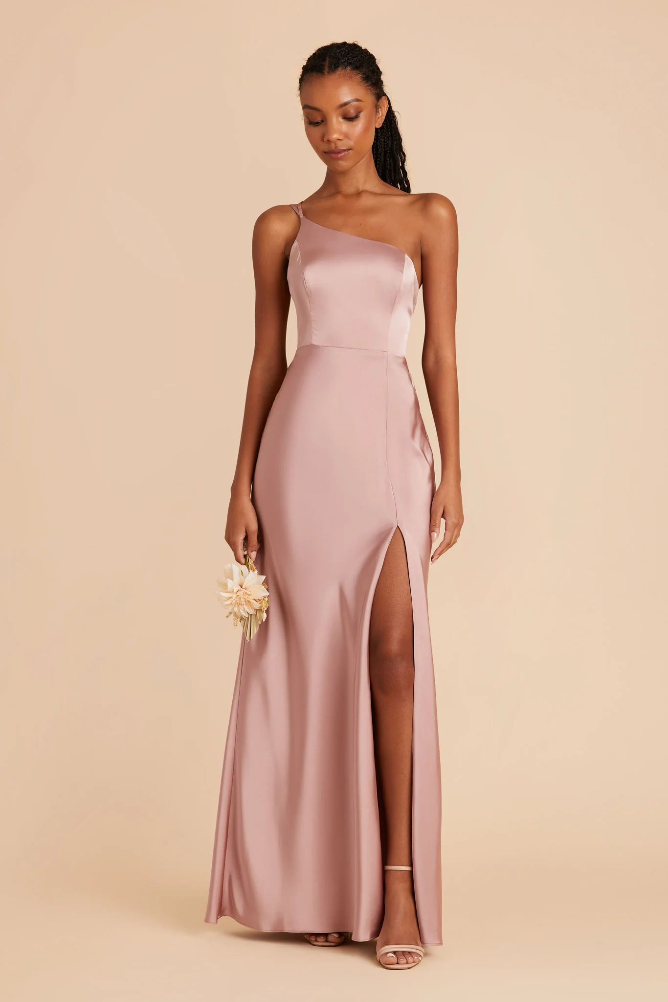 Kensie Matte Satin Dress - English Rose - Image 4
