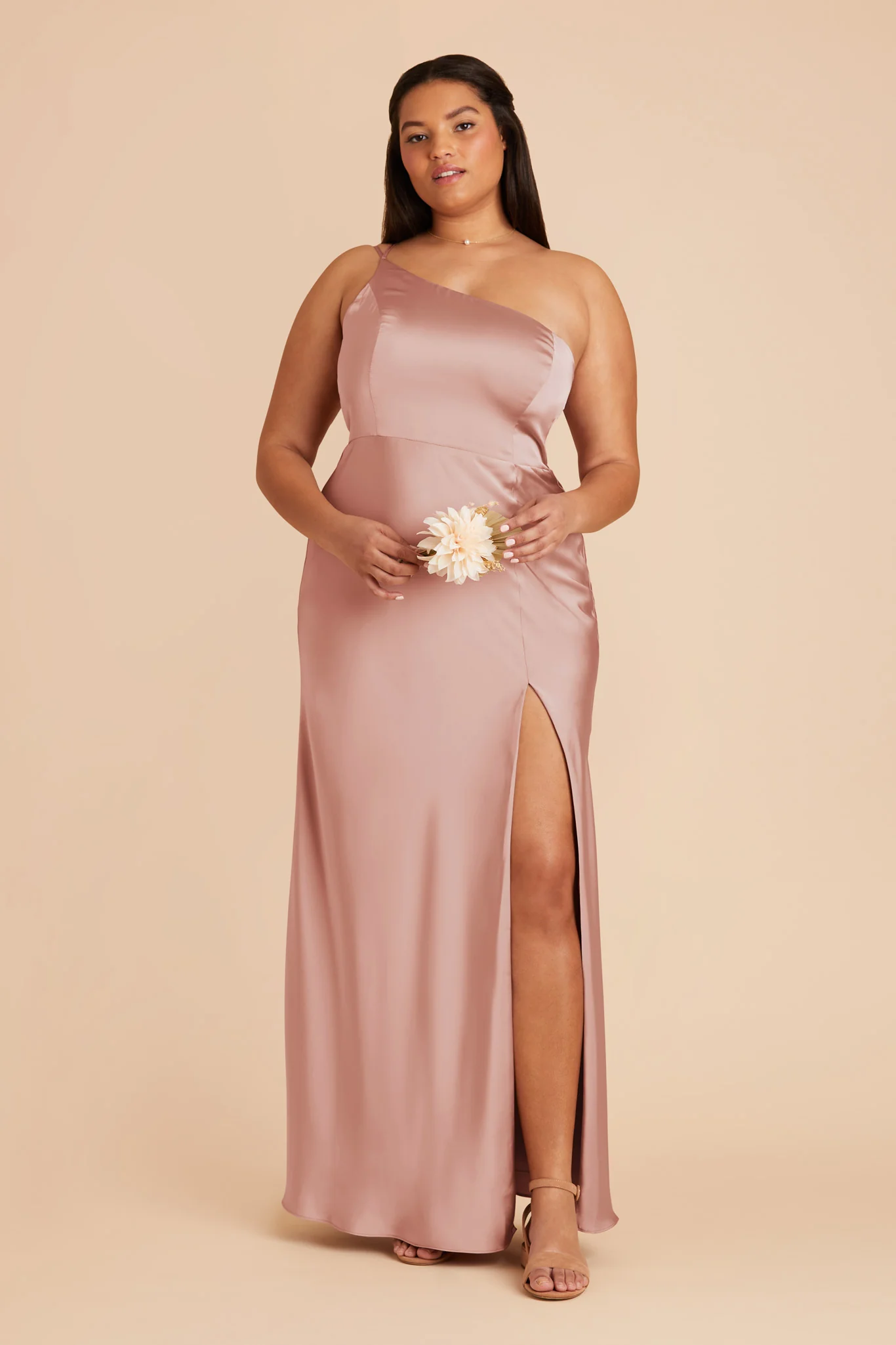 Kensie Matte Satin Dress - English Rose - Image 7