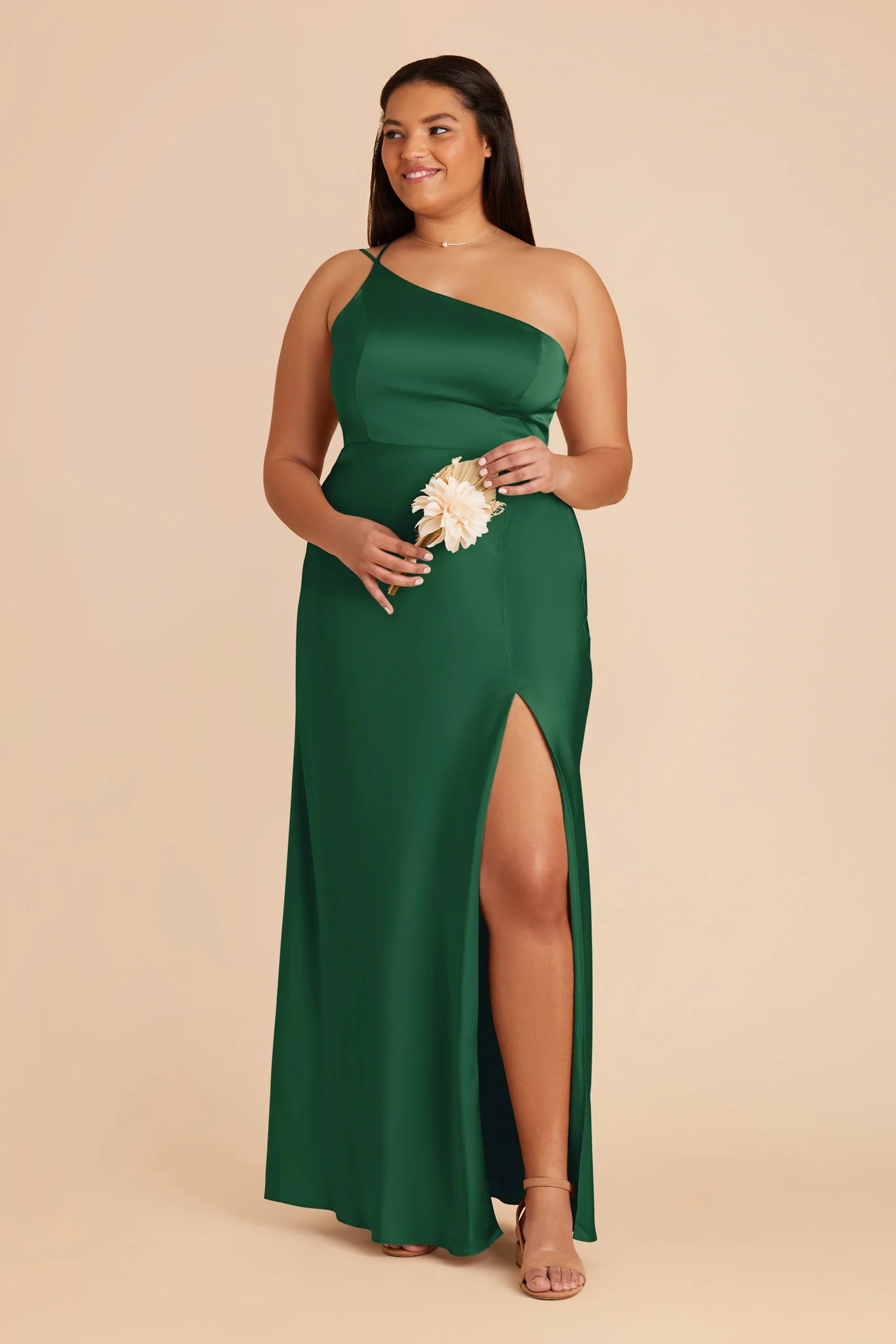 Kensie Matte Satin Dress - Forest Green - Image 2