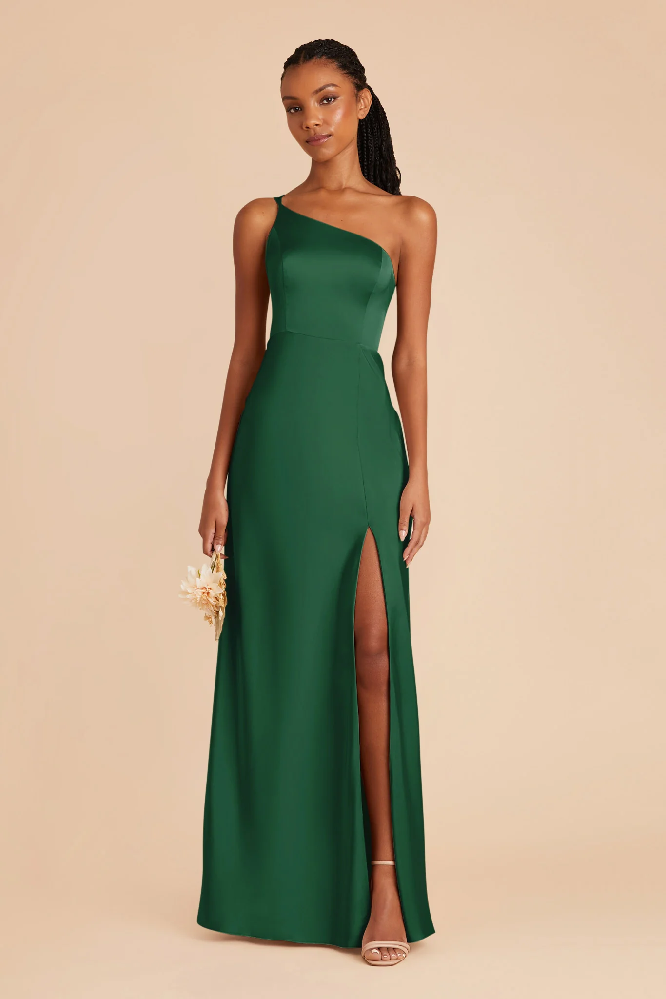 Kensie Matte Satin Dress - Forest Green - Image 3