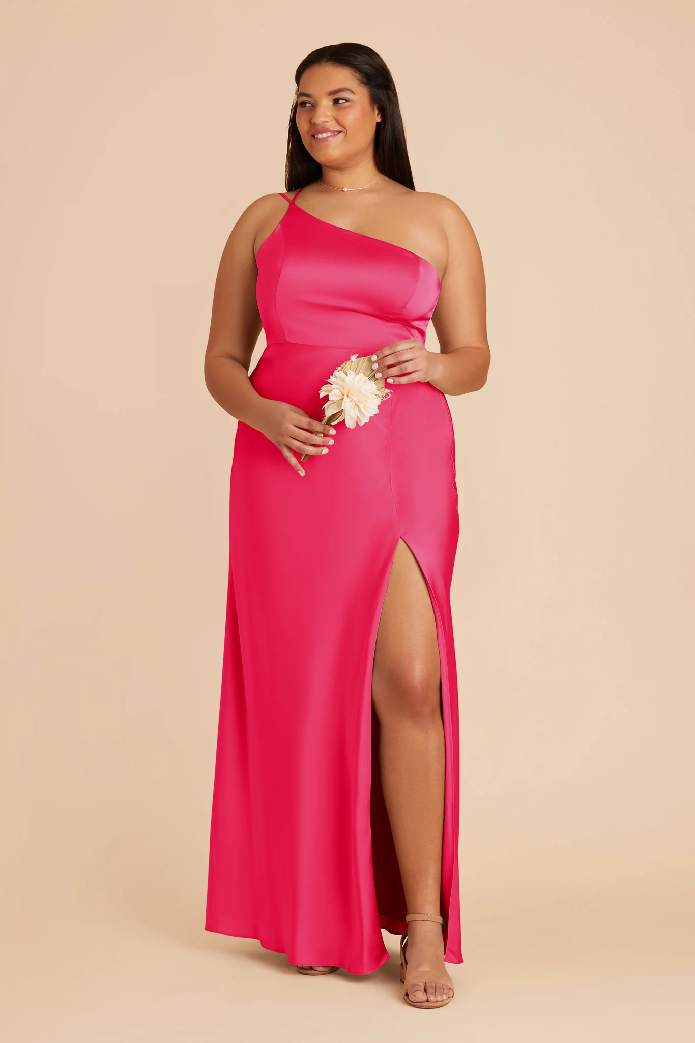 Kensie Matte Satin Dress - Fuchsia - Image 7