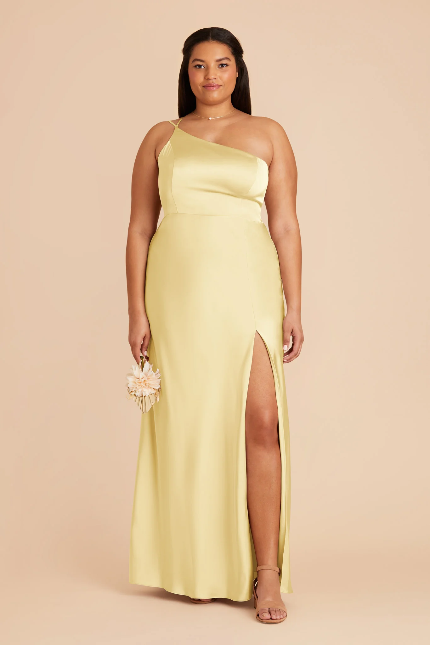 Kensie Matte Satin Dress - Lemon Sorbet - Image 2