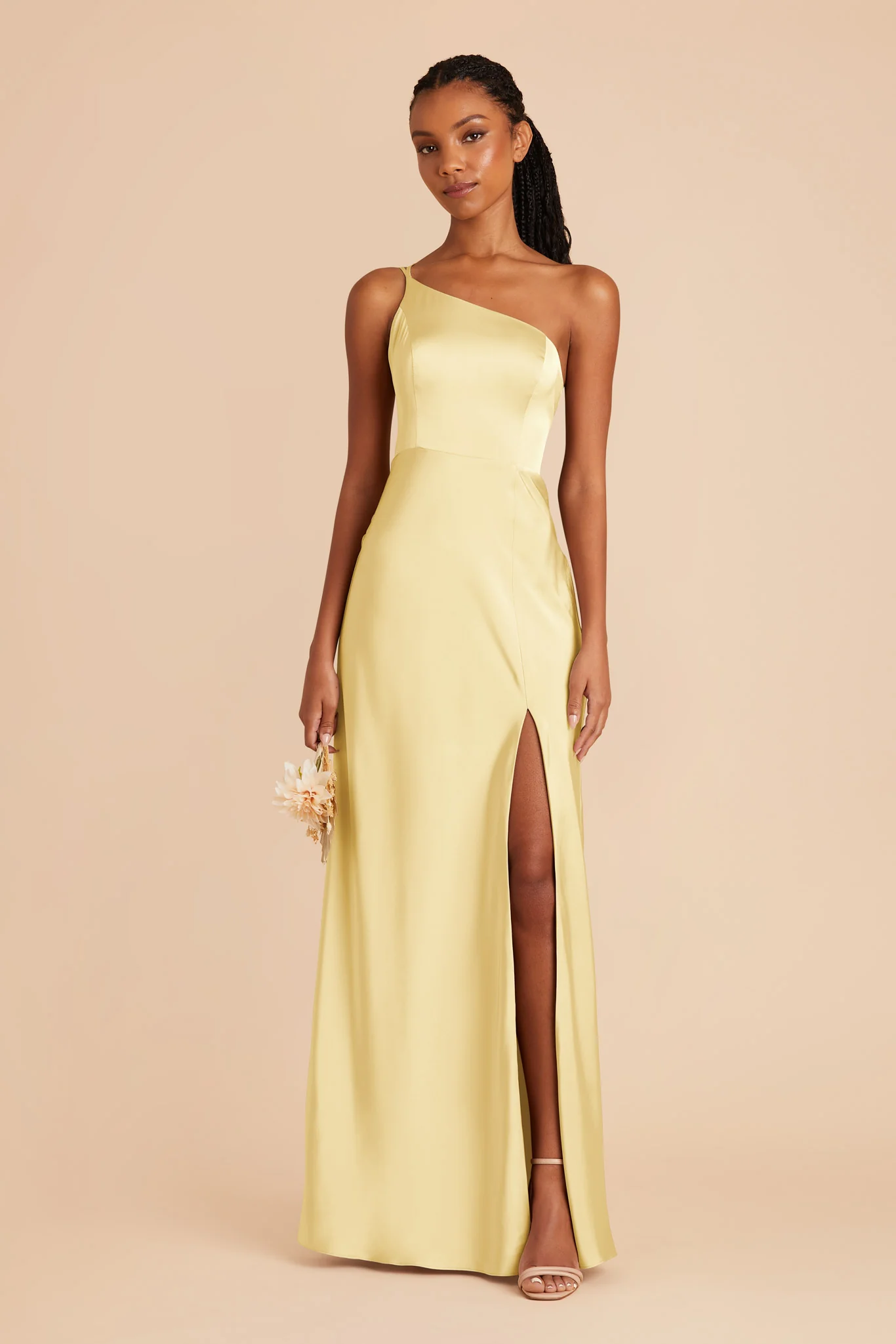 Kensie Matte Satin Dress - Lemon Sorbet - Image 3
