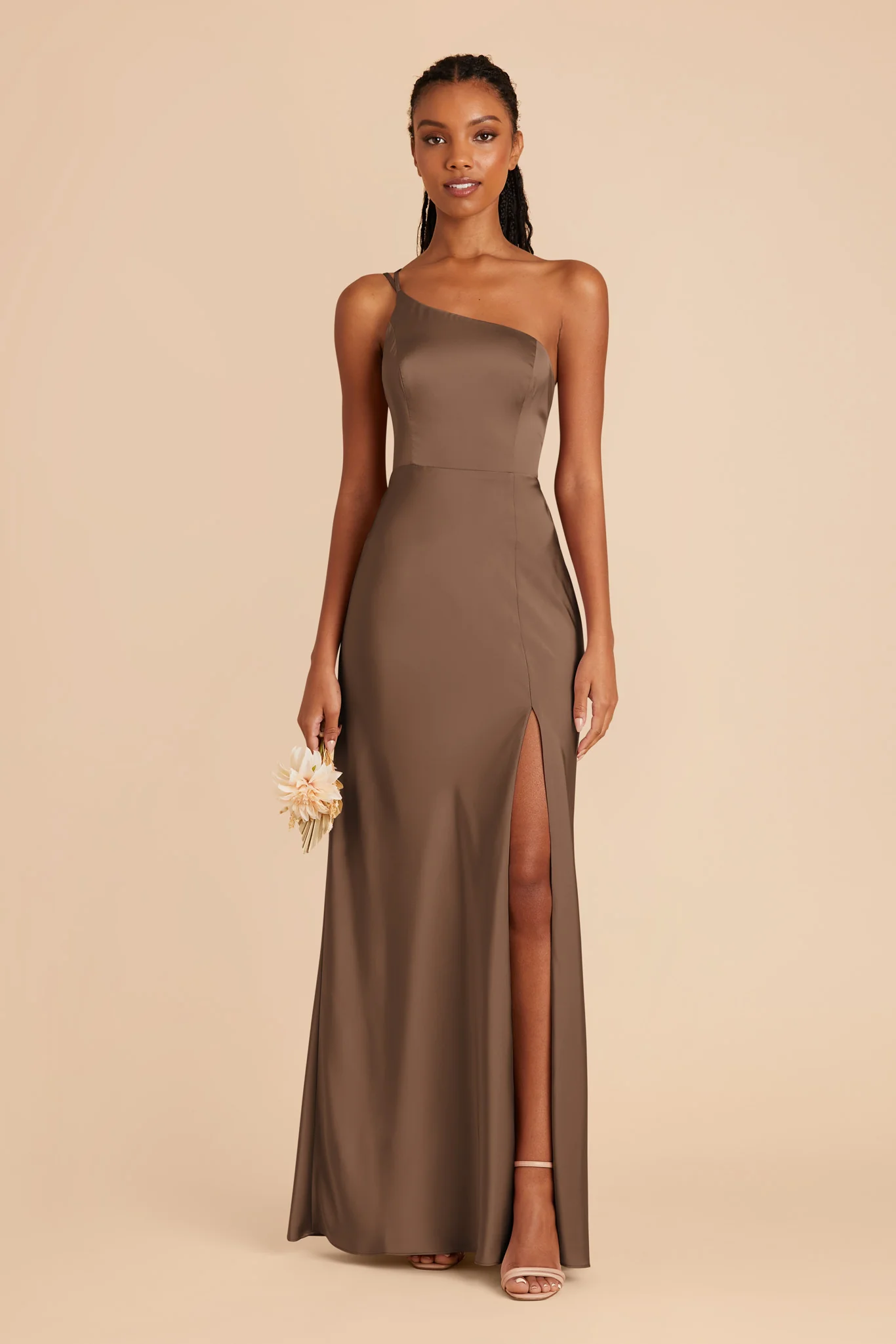 Kensie Matte Satin Dress - Mocha
