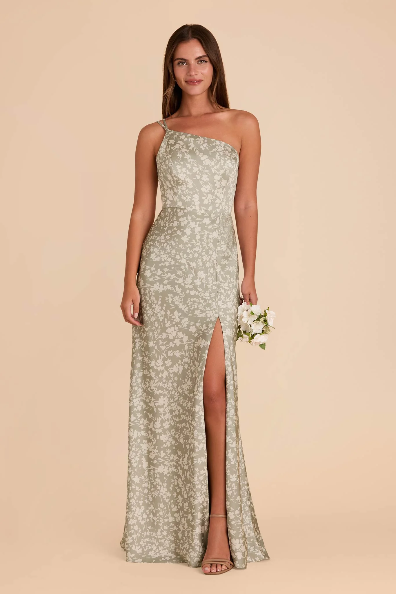 Kensie Matte Satin Dress - Moss Green Dreamy Floral
