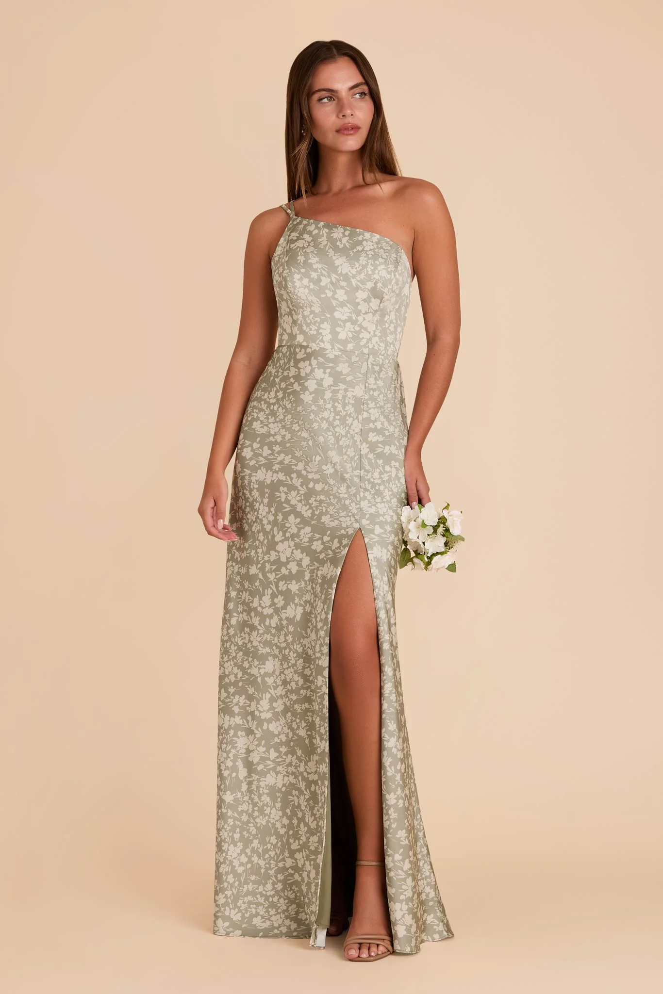 Kensie Matte Satin Dress - Moss Green Dreamy Floral - Image 2