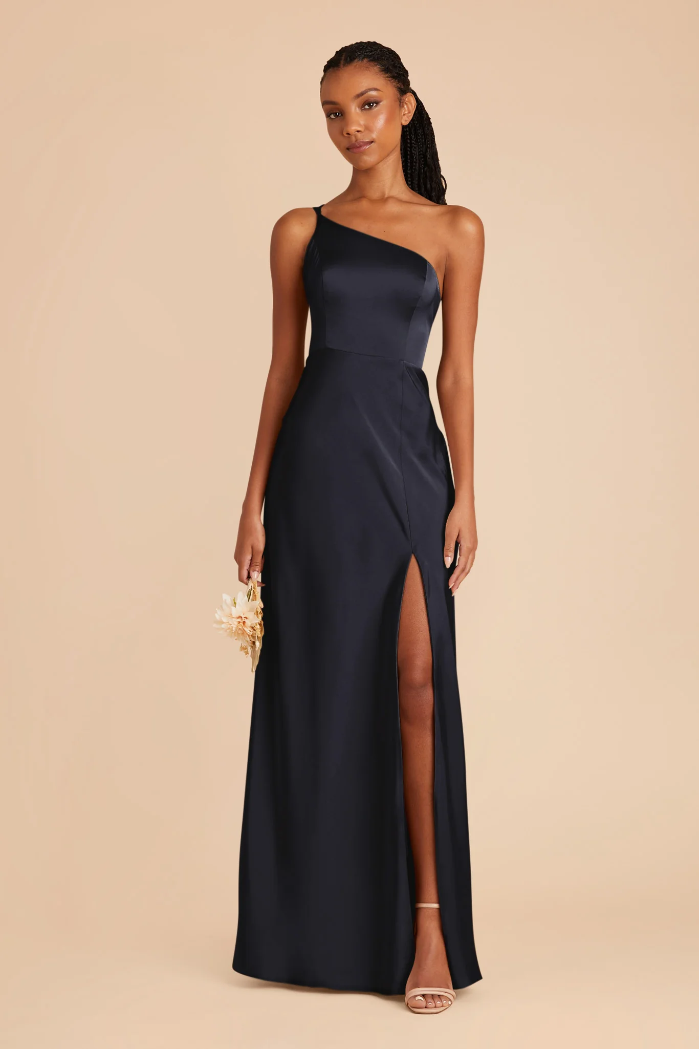 Kensie Matte Satin Dress - Navy - Image 3