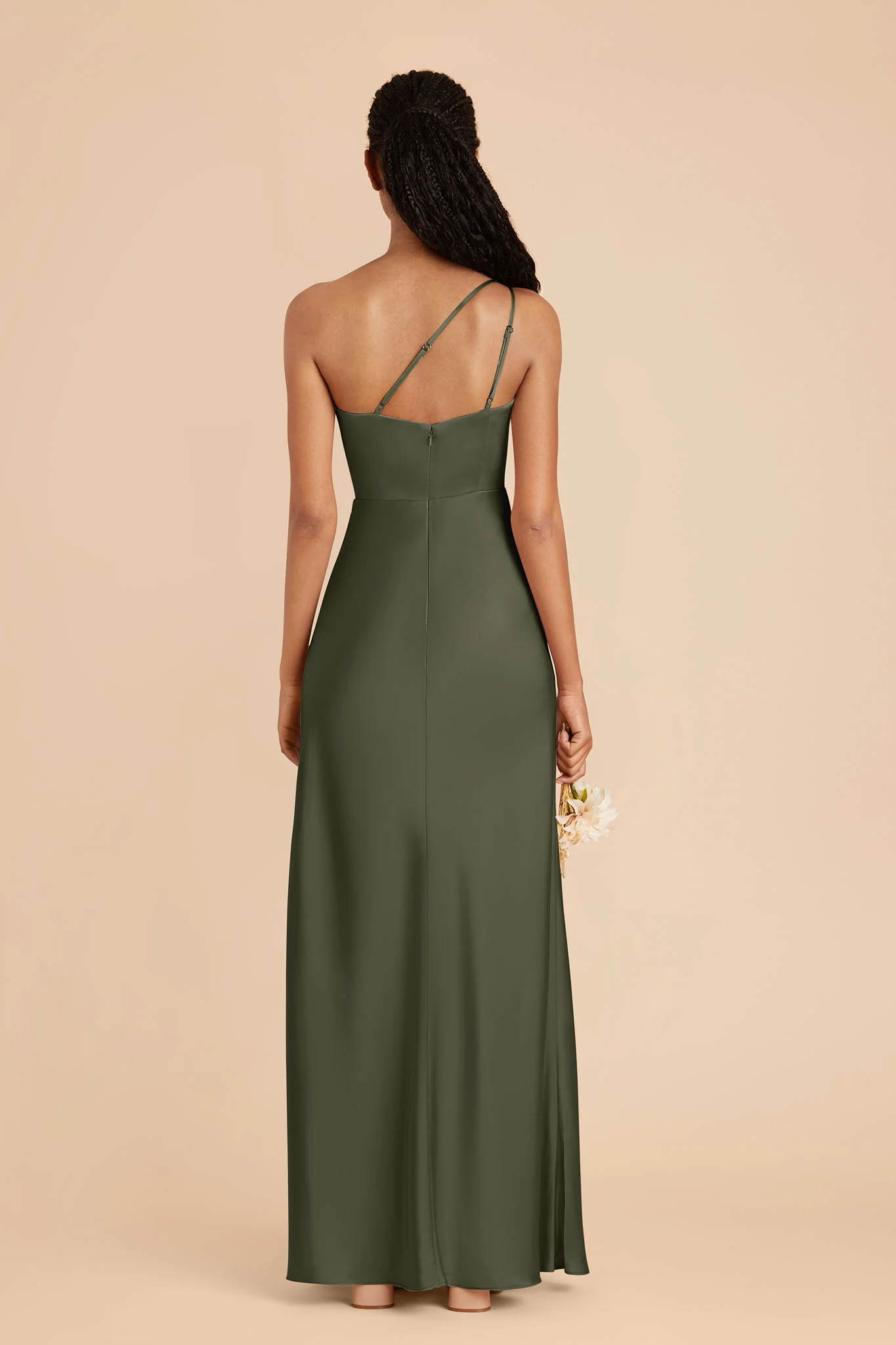 Kensie Matte Satin Dress - Olive - Image 4