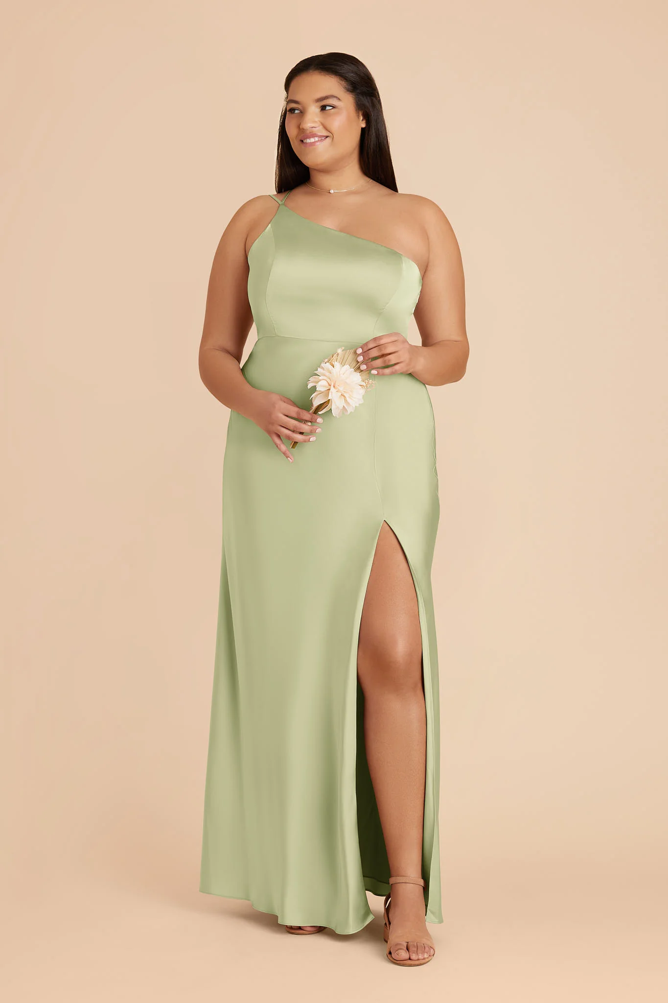 Kensie Matte Satin Dress - Pale Pistachio - Image 2