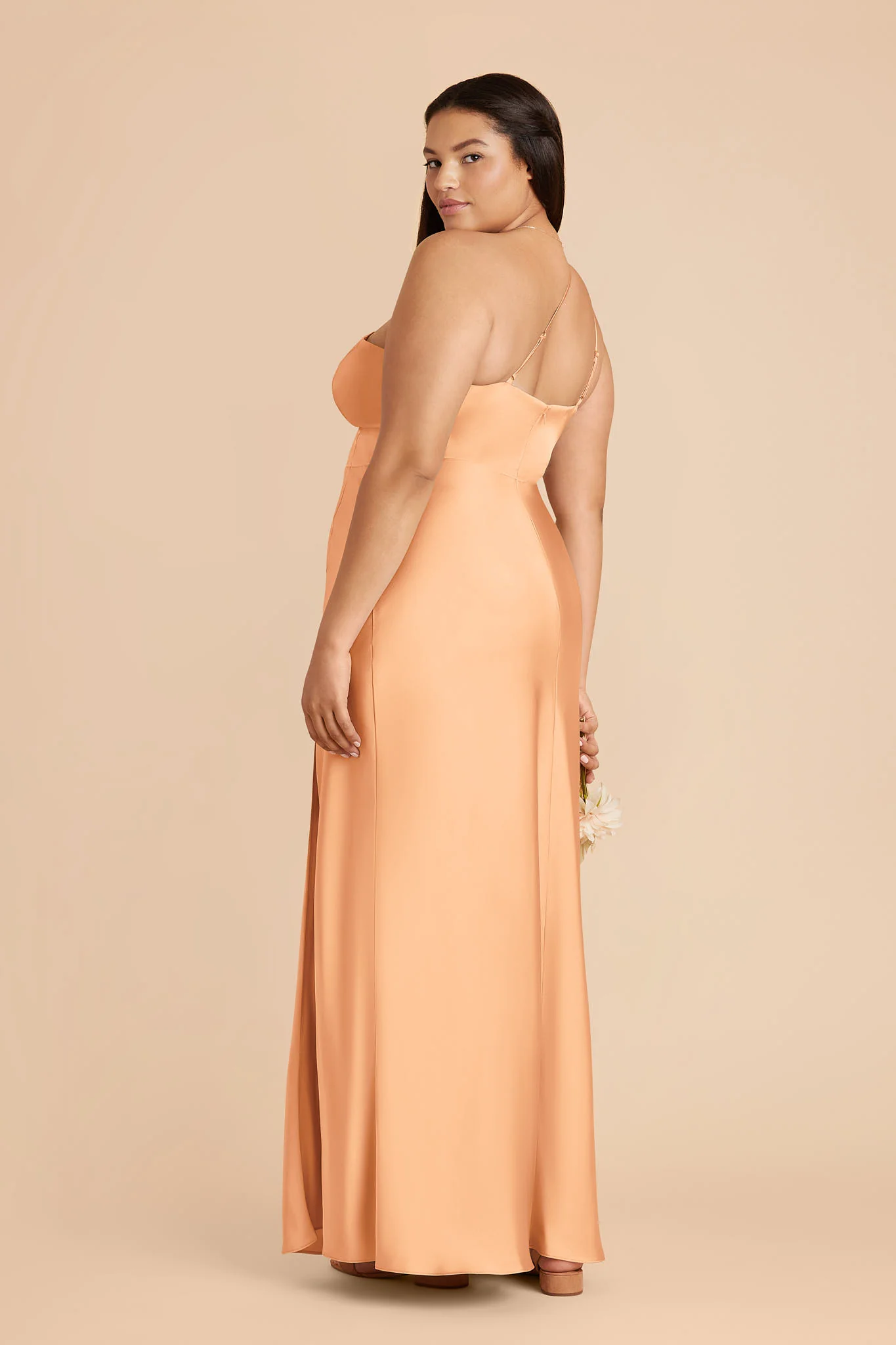 Kensie Matte Satin Dress - Peach - Image 5