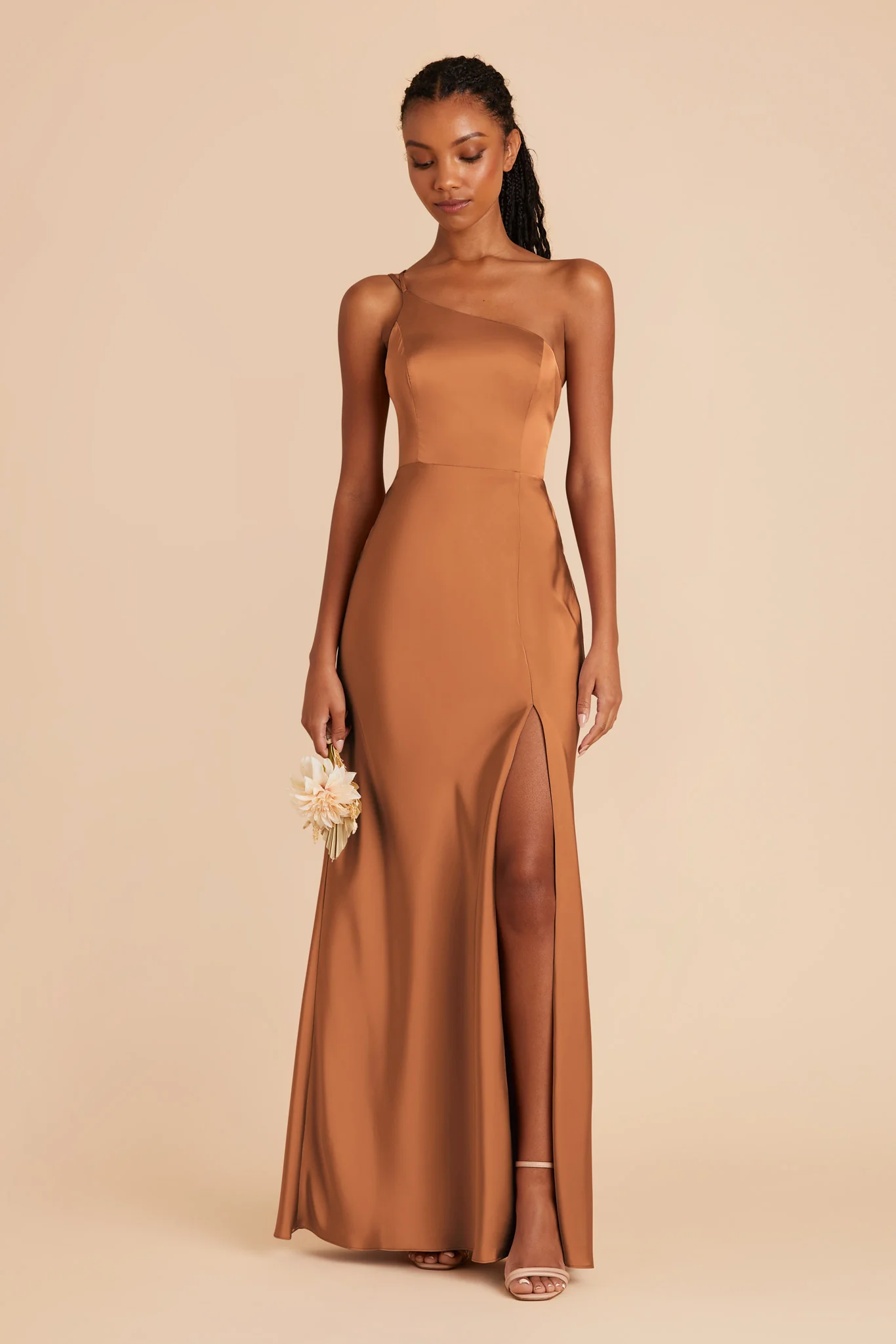 Kensie Matte Satin Dress - Rust - Image 3