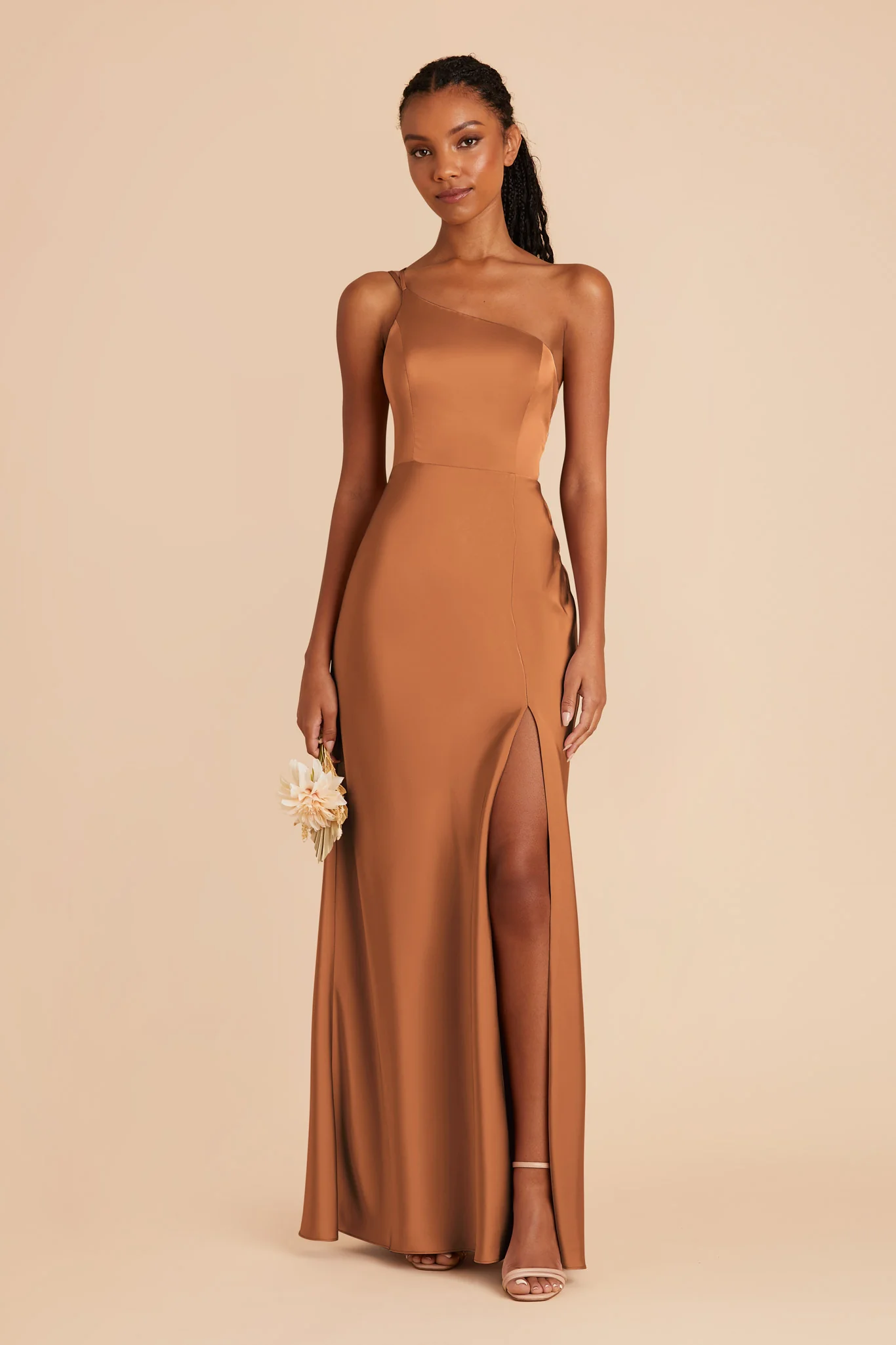 Kensie Matte Satin Dress - Rust - Image 4
