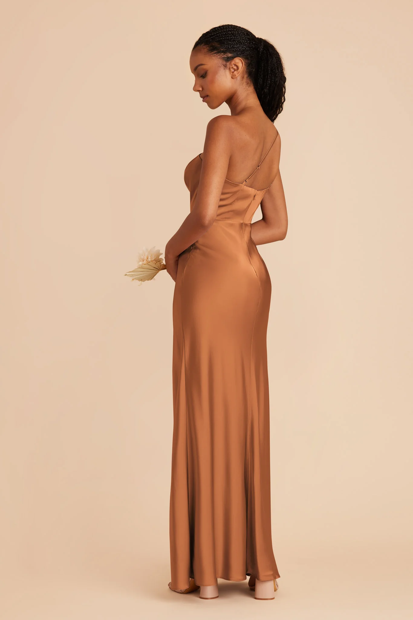 Kensie Matte Satin Dress - Rust - Image 5