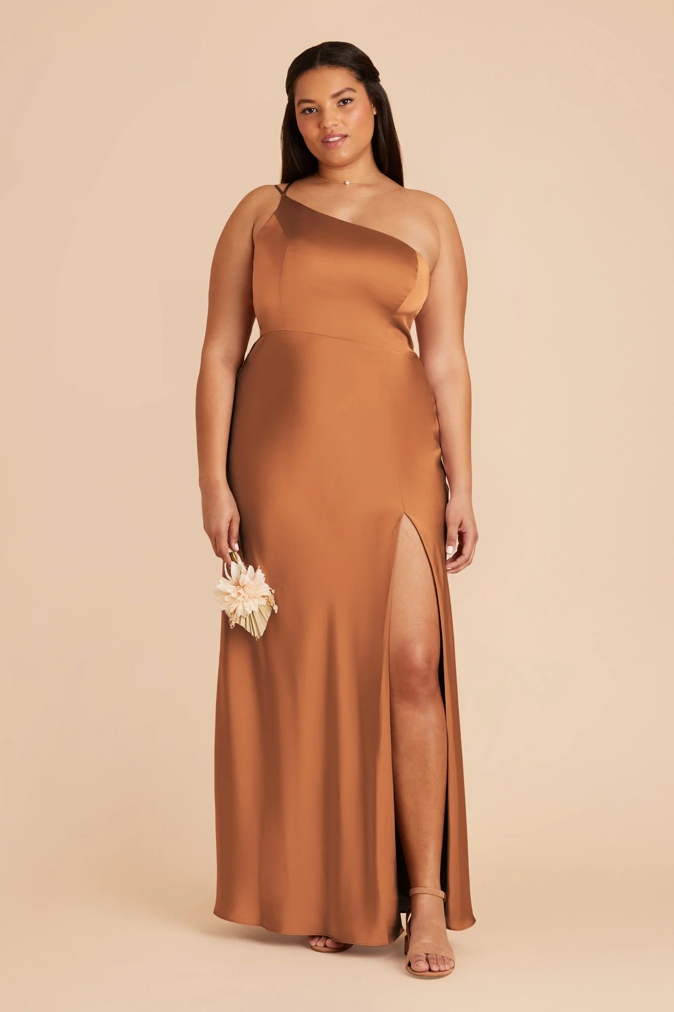Kensie Matte Satin Dress - Rust - Image 7