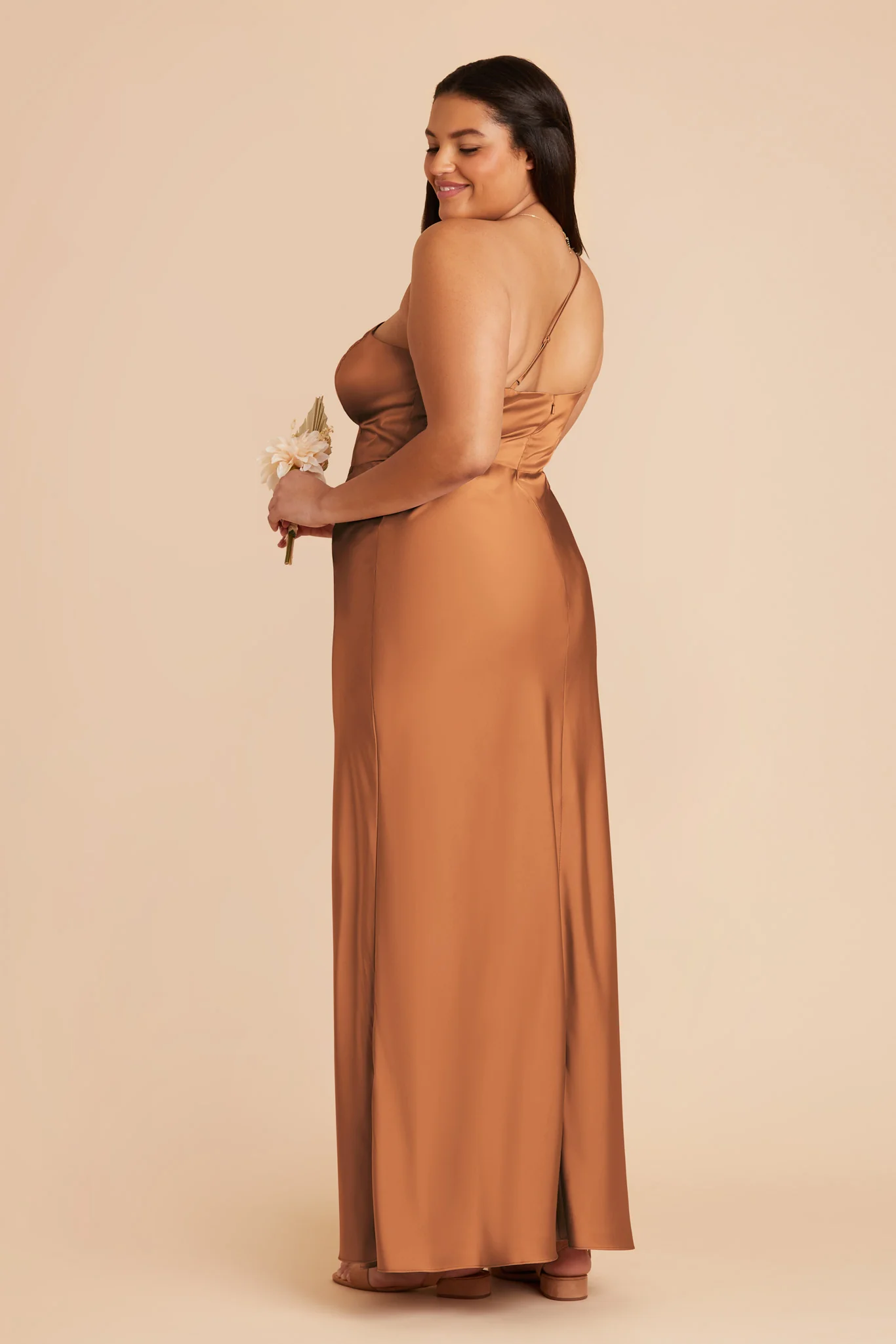 Kensie Matte Satin Dress - Rust - Image 9