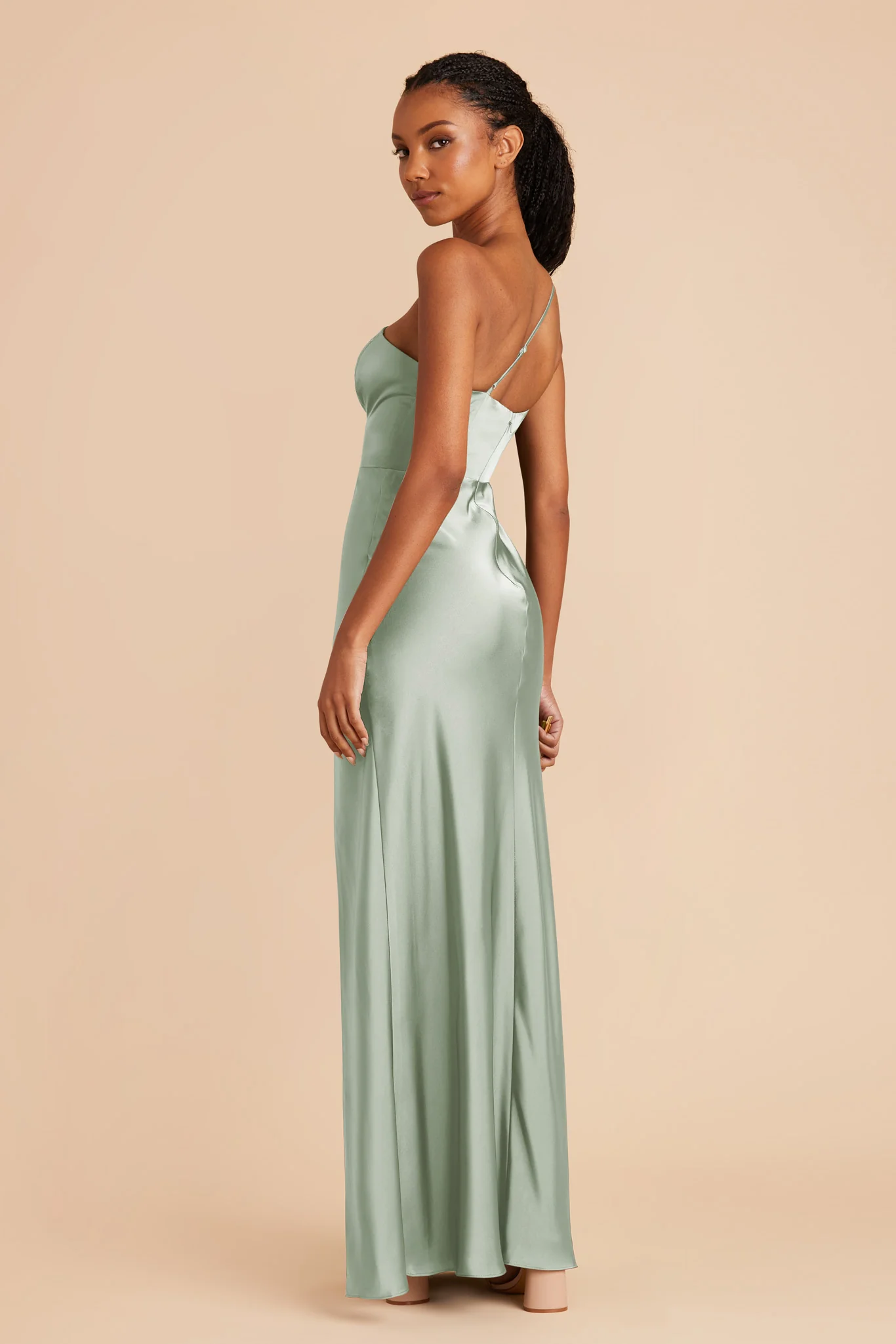 Kensie Matte Satin Dress - Sage - Image 4