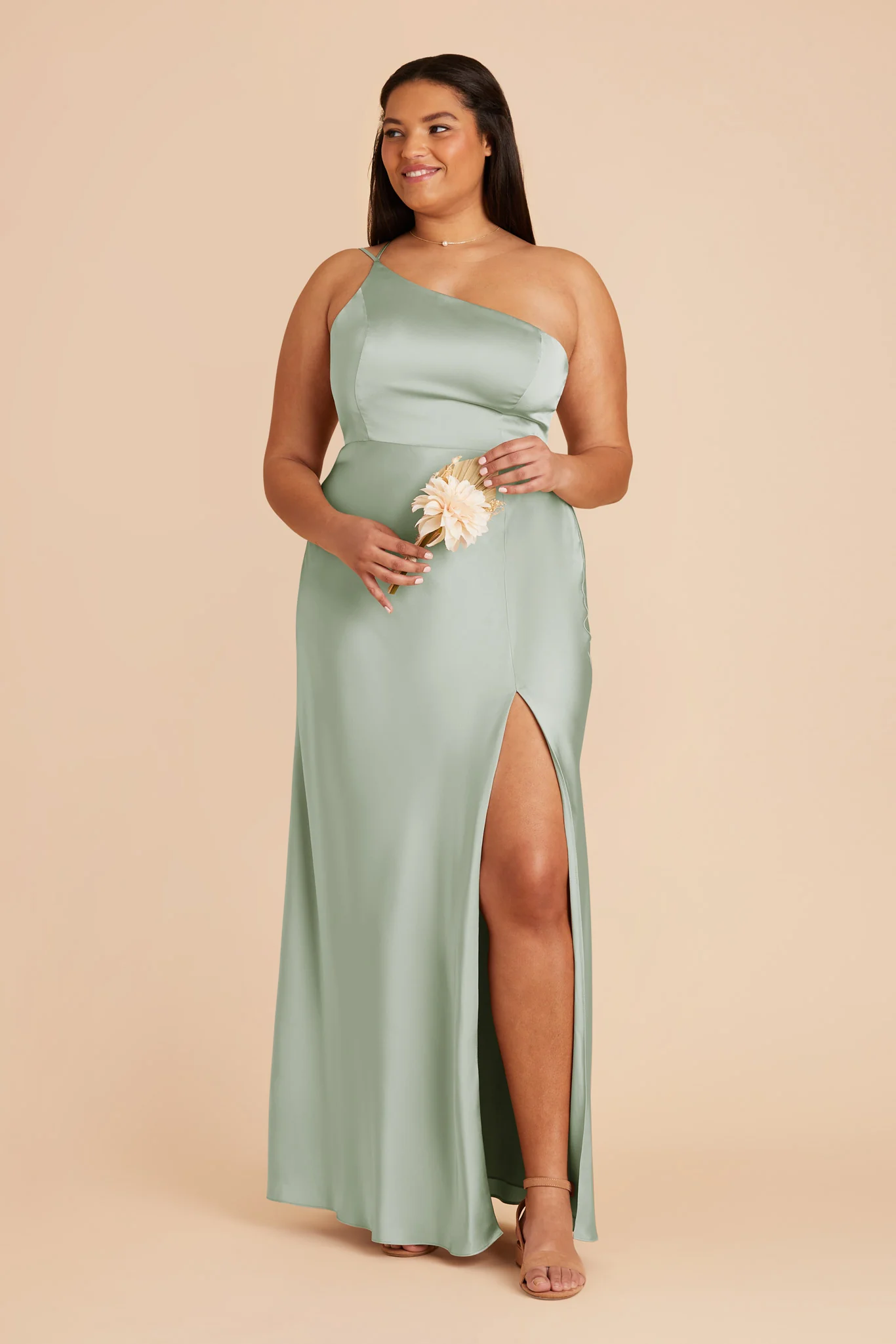 Kensie Matte Satin Dress - Sage - Image 7