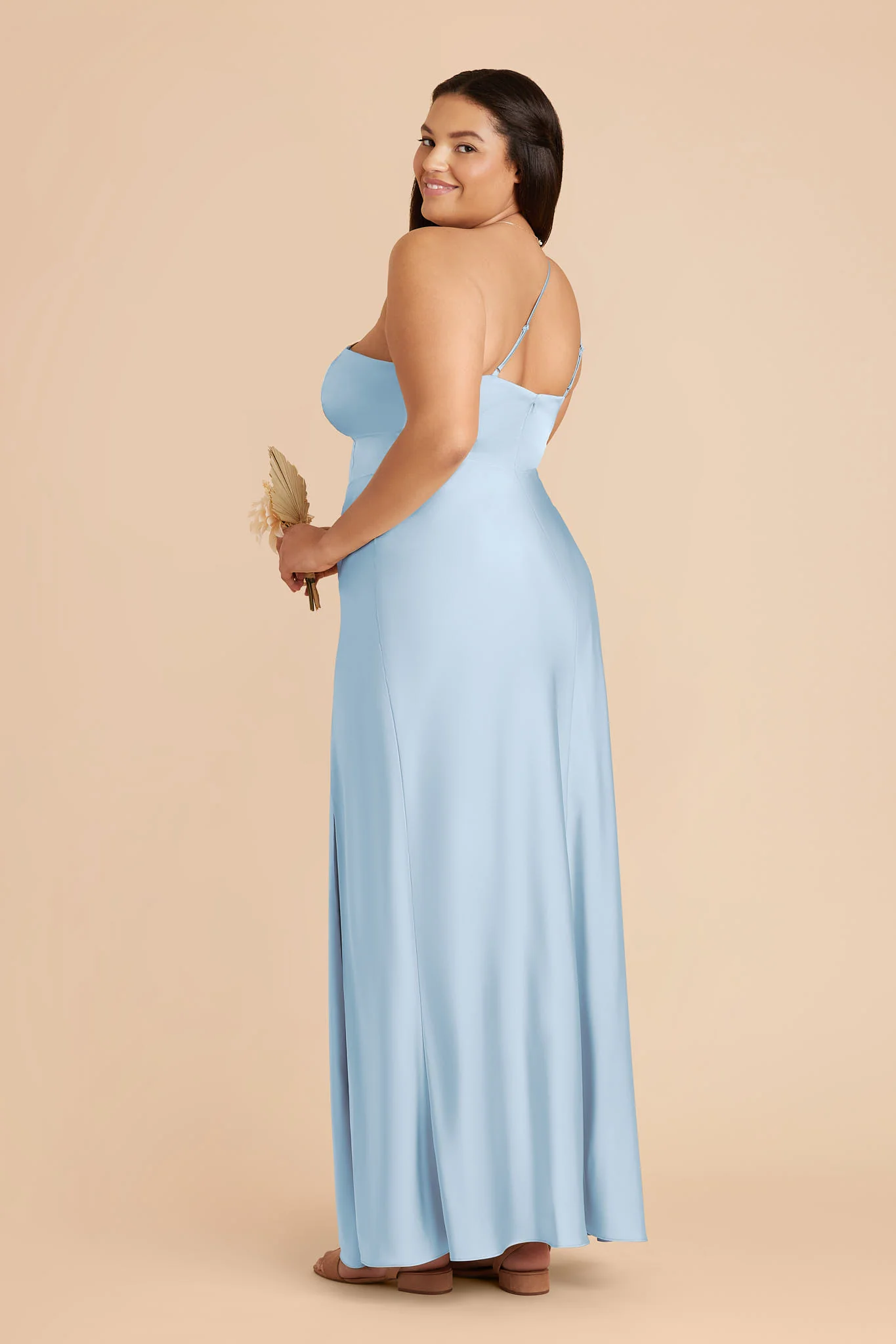 Kensie Matte Satin Dress - Sky Blue - Image 6