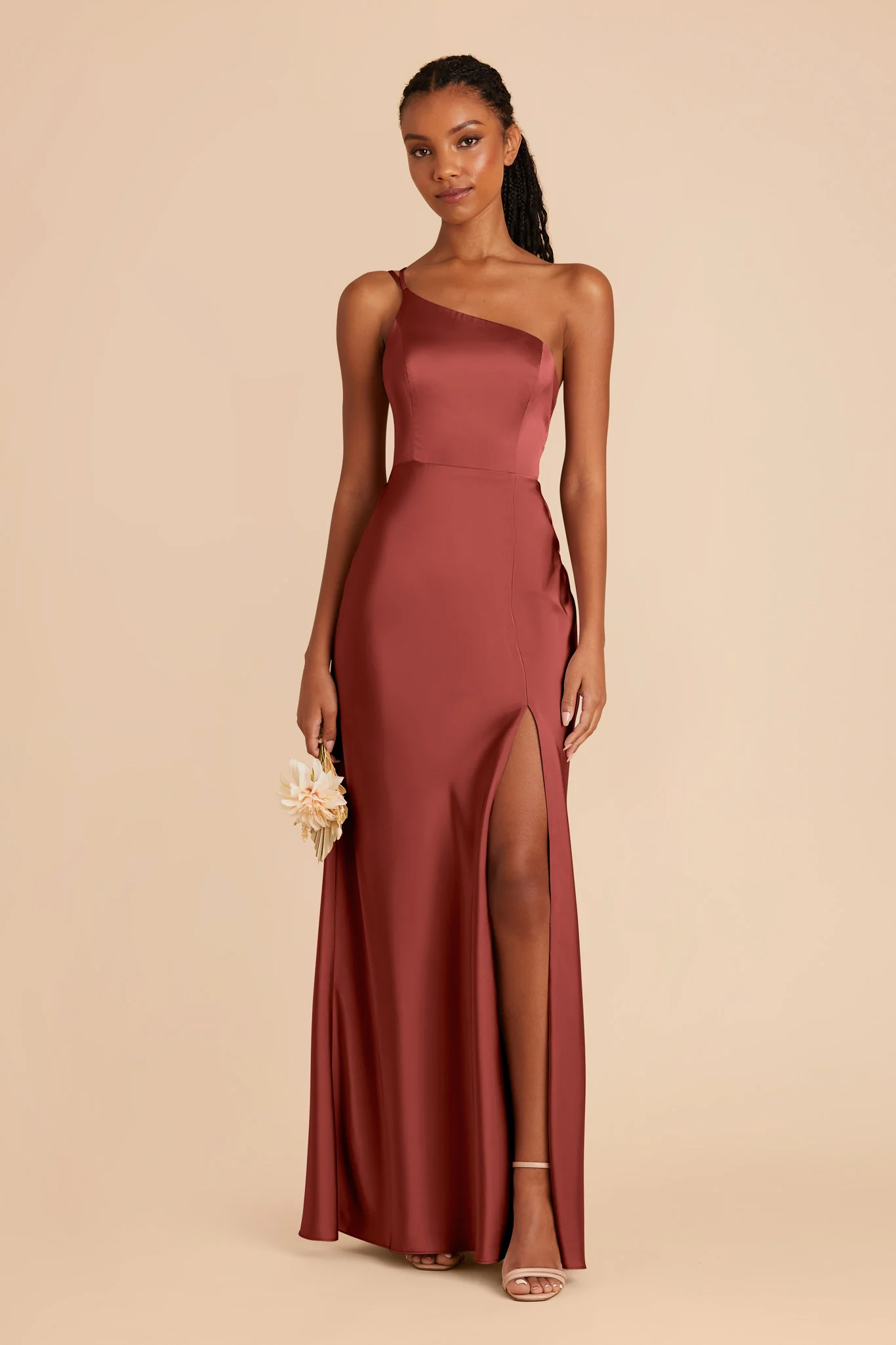 Kensie Matte Satin Dress - Spice - Image 3