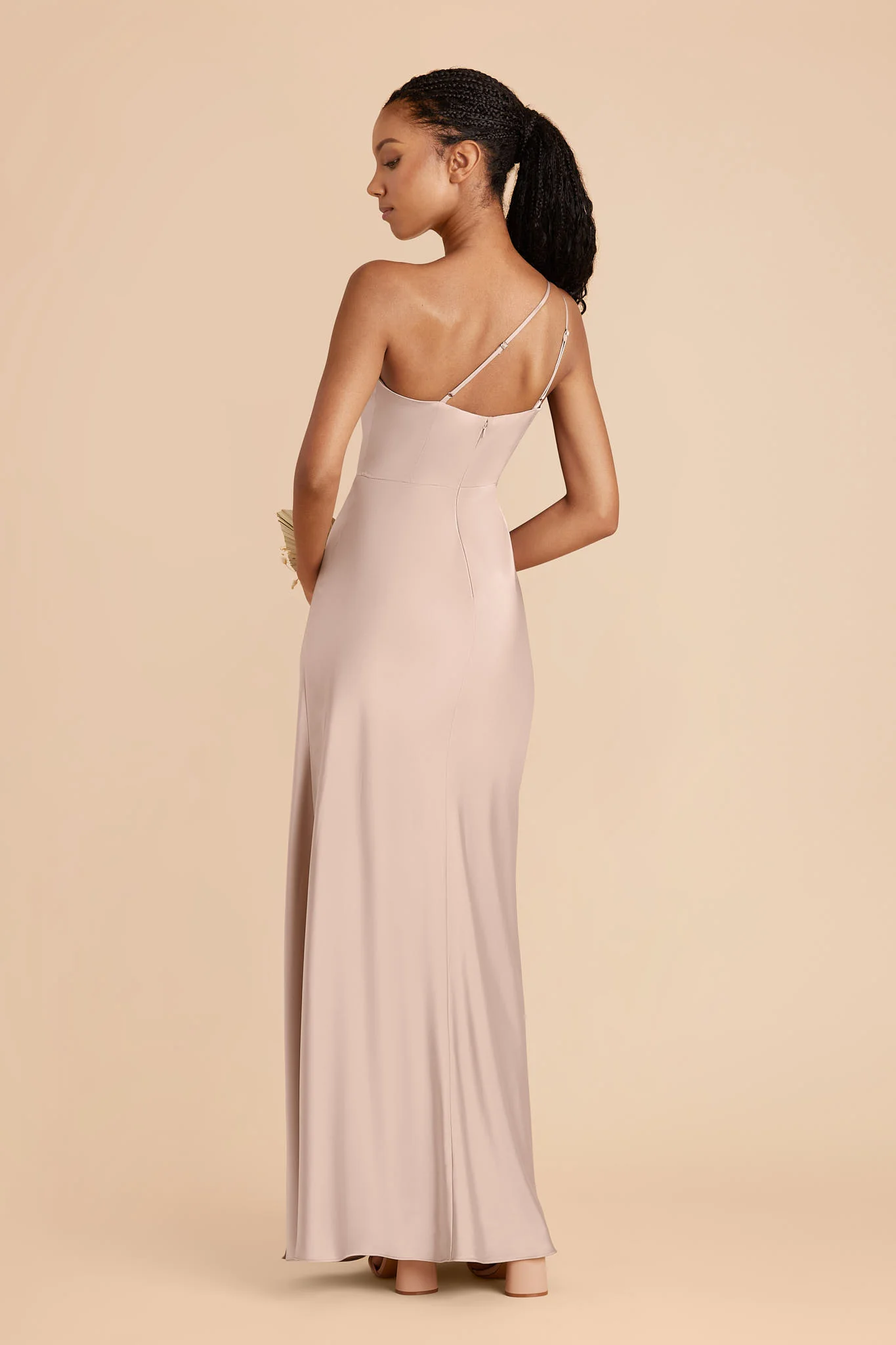 Kensie Matte Satin Dress - Taupe - Image 3
