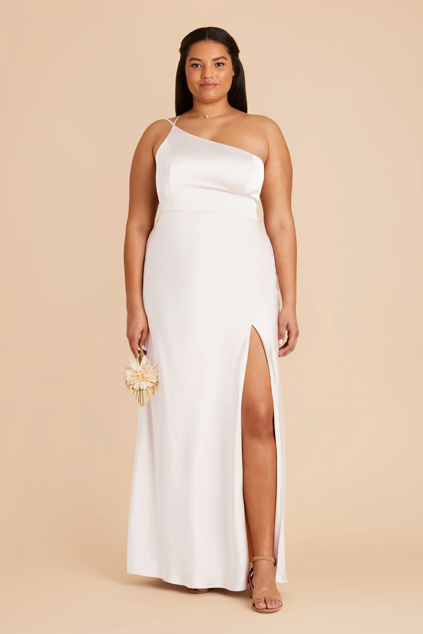 Kensie Matte Satin Dress - White - Image 2