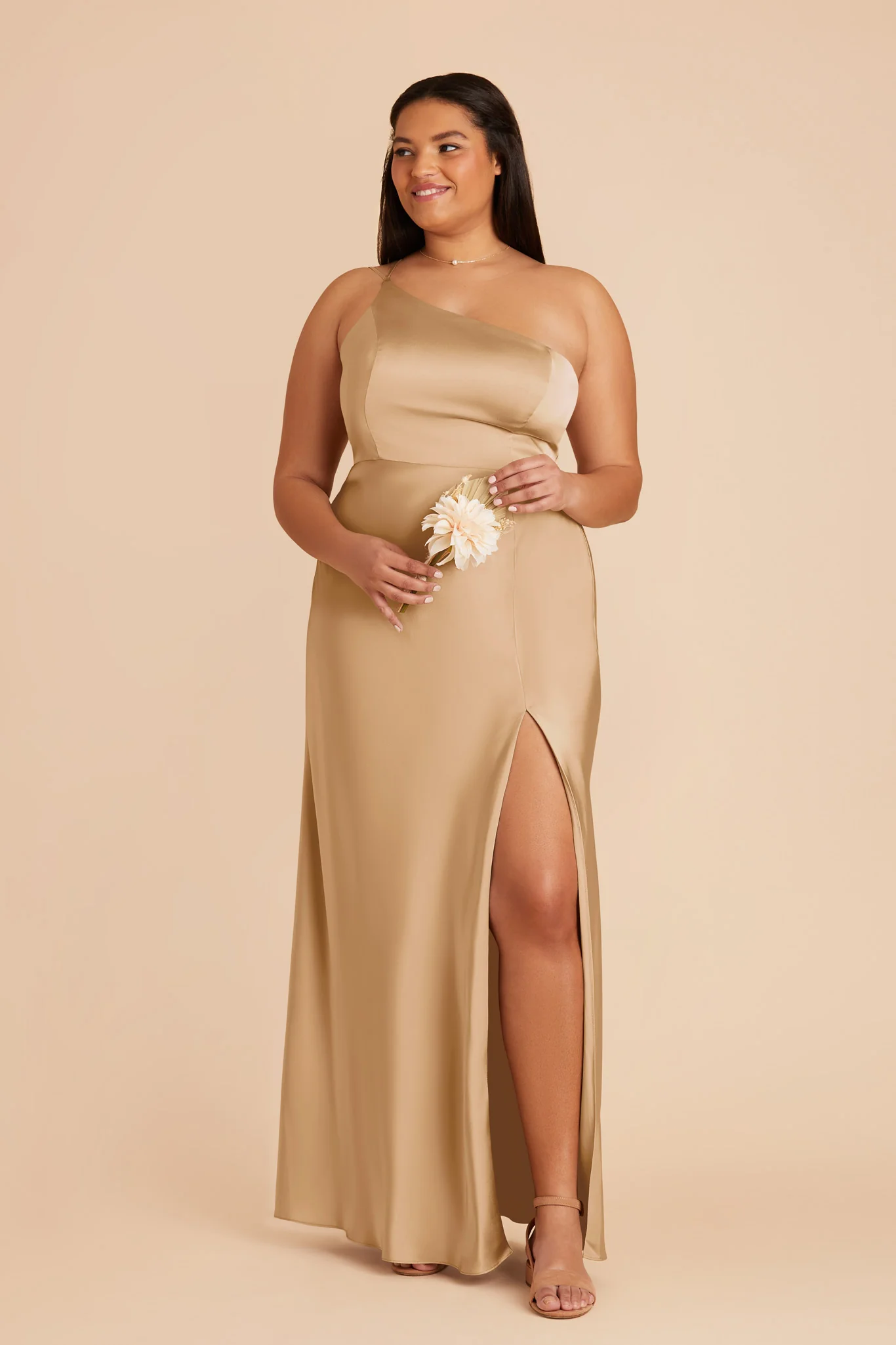 Kensie Matte Satin Dress - Yellow Gold - Image 2