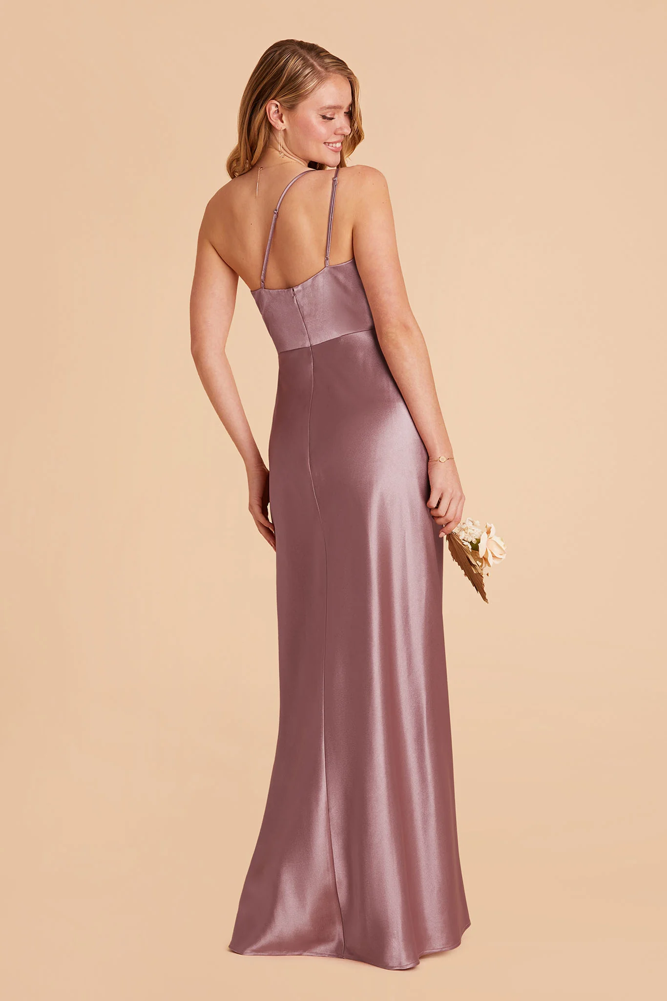 Kensie Shiny Satin Dress - Dark Mauve - Image 4