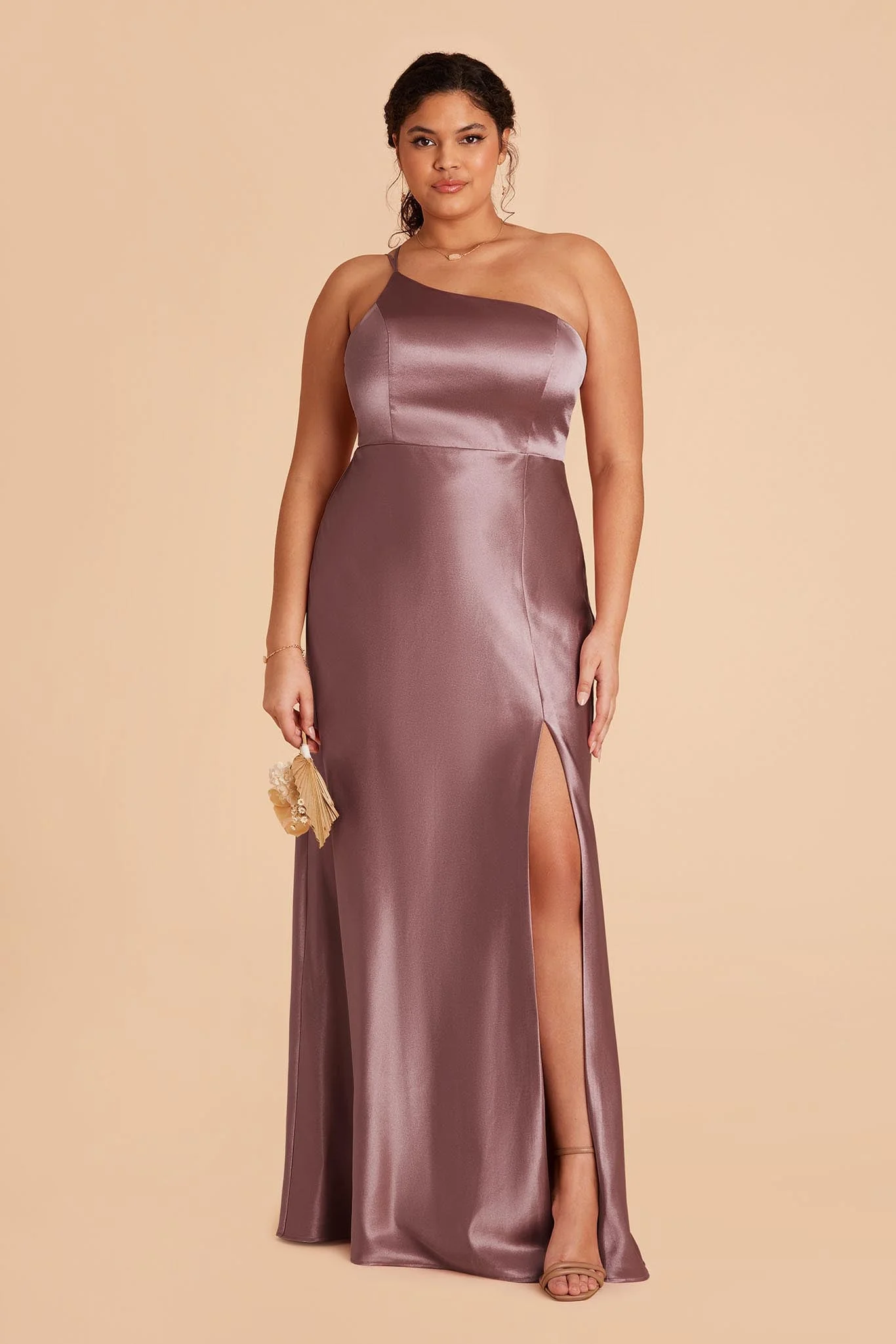 Kensie Shiny Satin Dress - Dark Mauve - Image 7