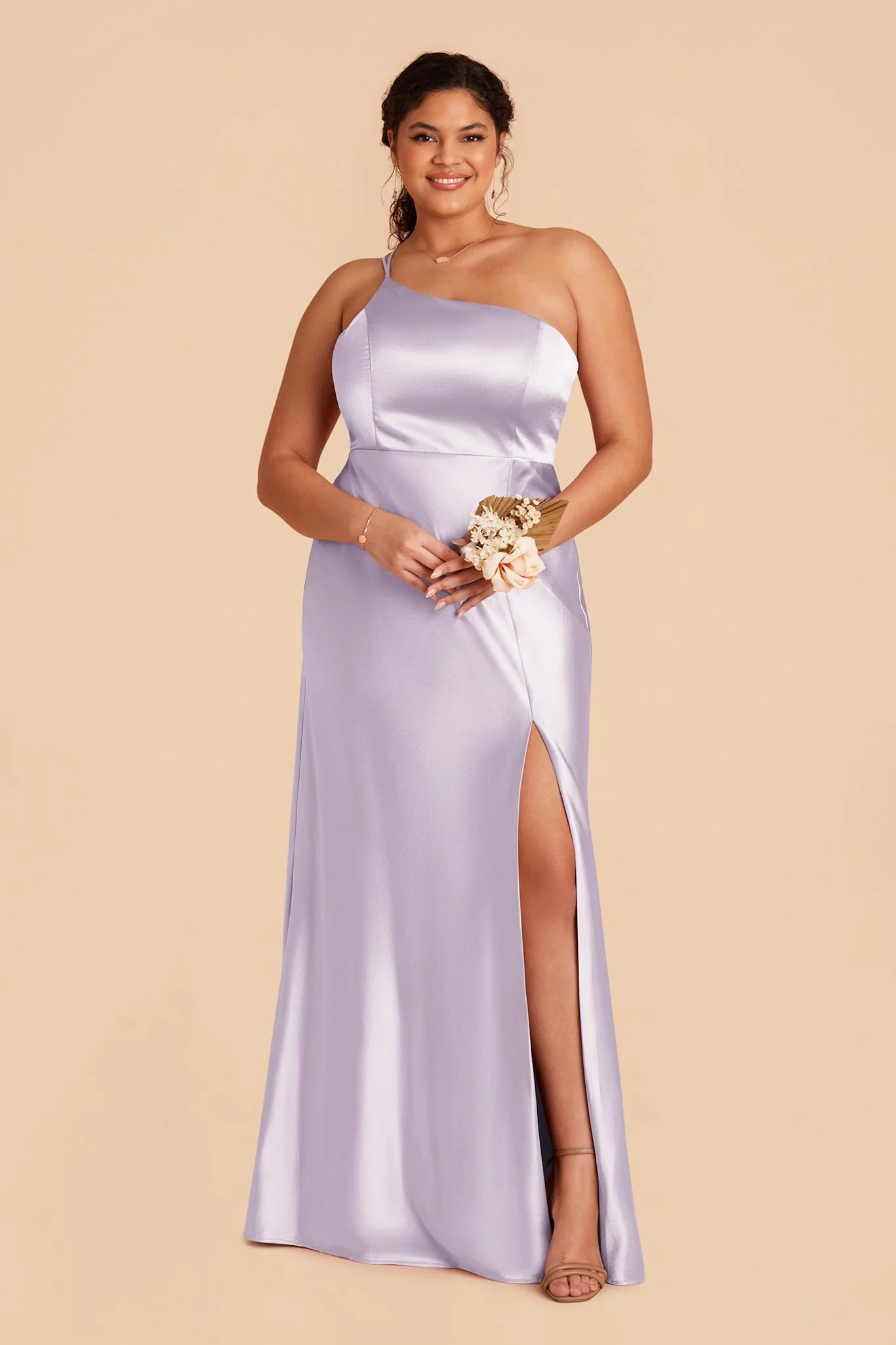 Kensie Shiny Satin Dress - Dusty Lilac - Image 2