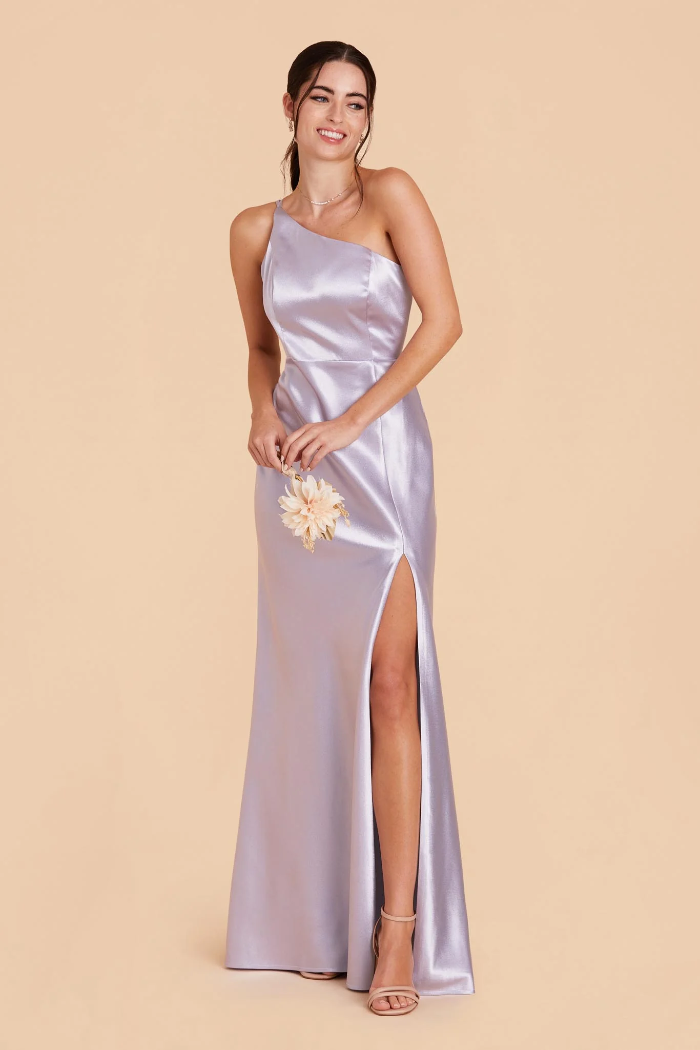 Kensie Shiny Satin Dress - Dusty Lilac - Image 3