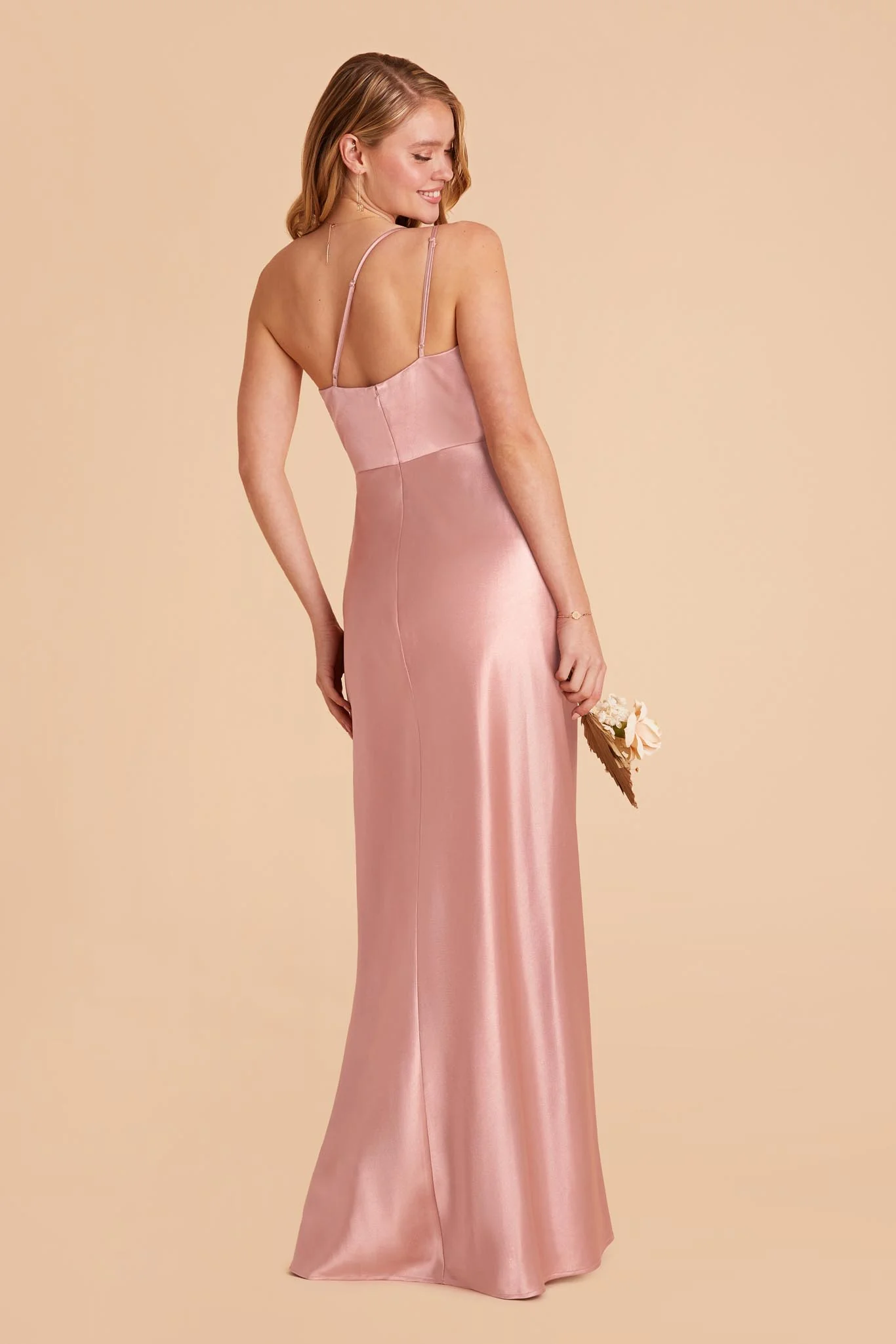 Kensie Shiny Satin Dress - English Rose - Image 4