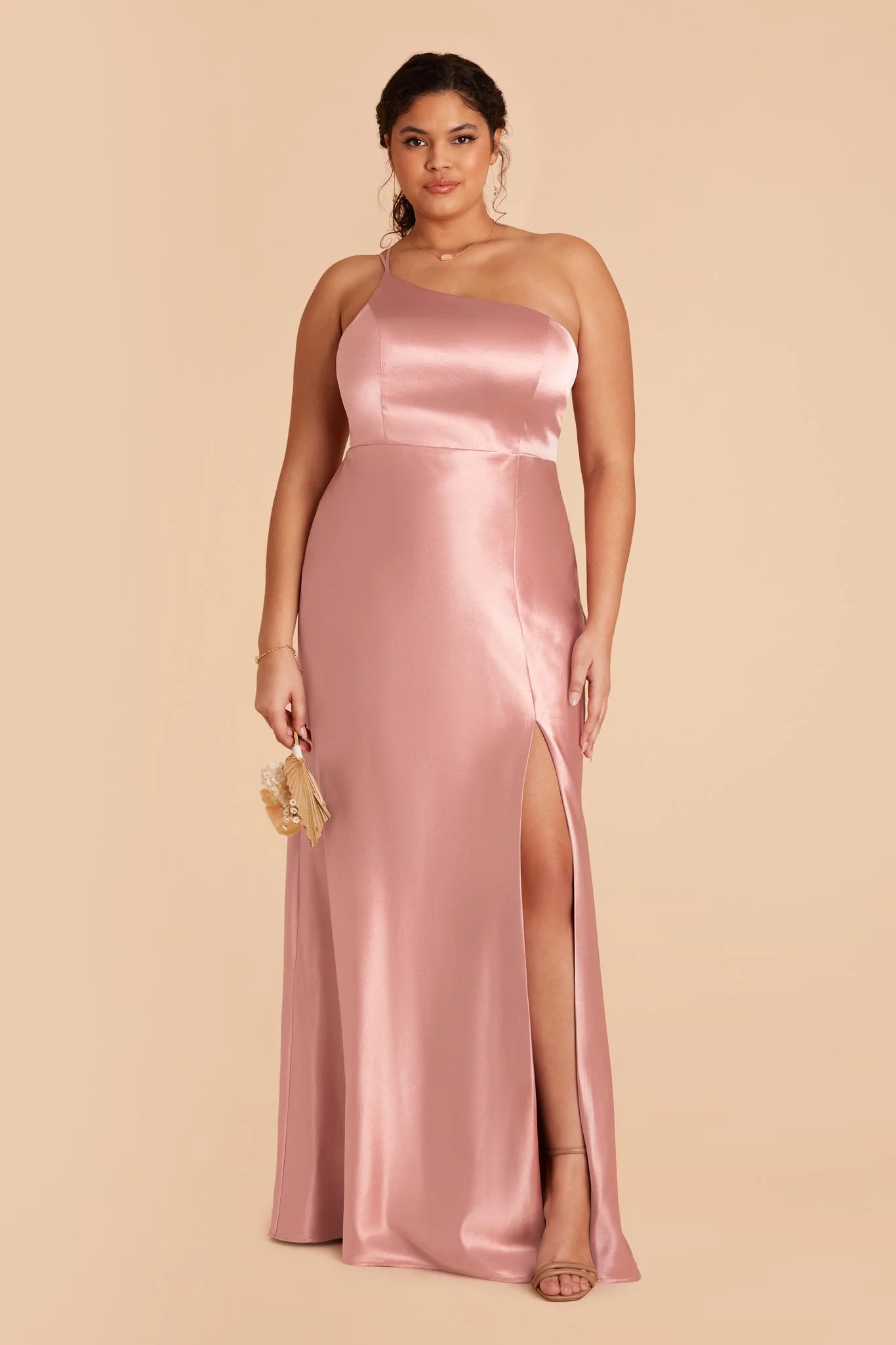 Kensie Shiny Satin Dress - English Rose - Image 6