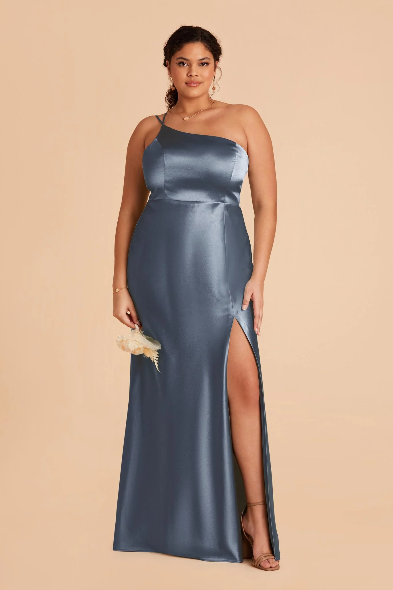 Kensie Shiny Satin Dress - French Blue - Image 6