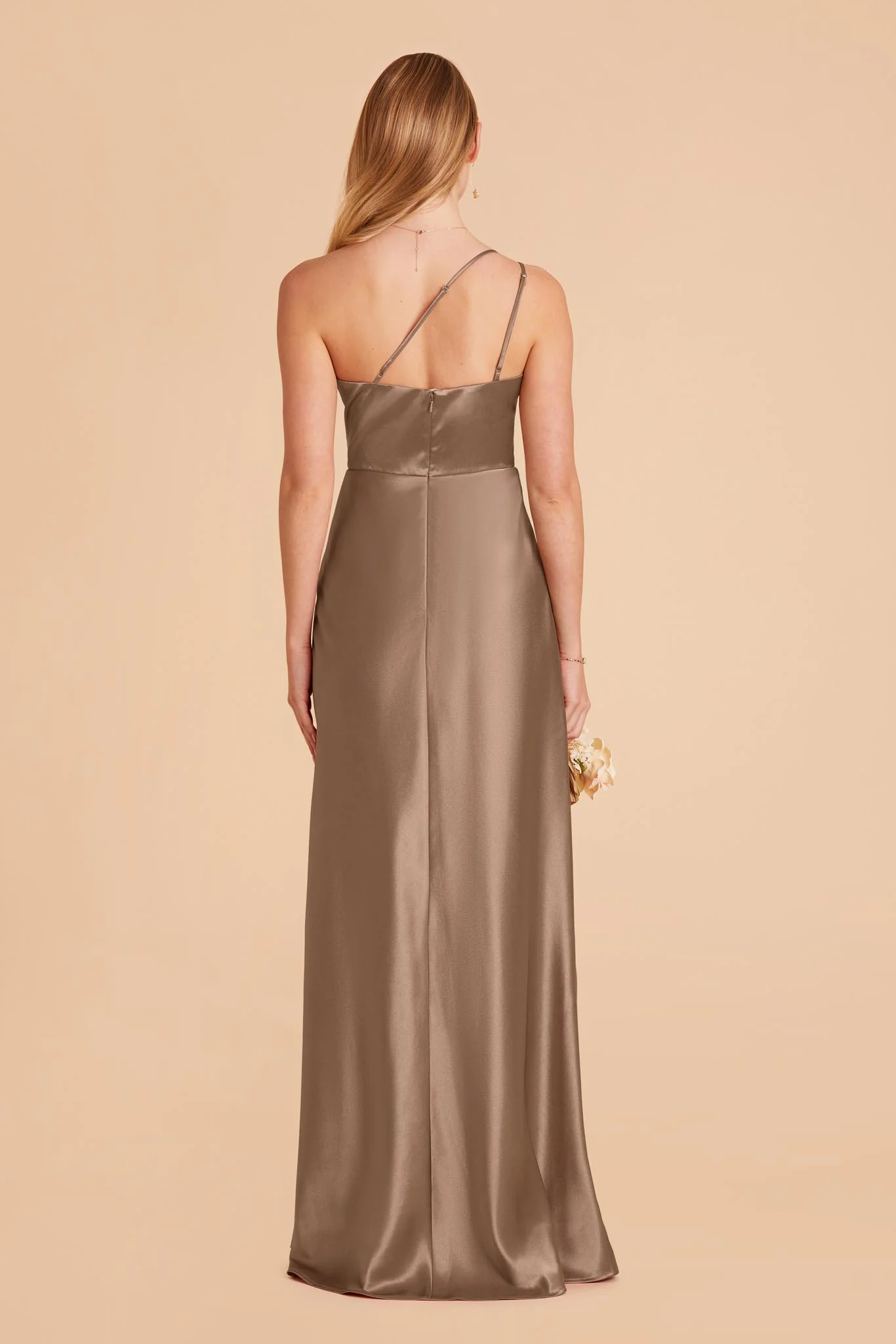 Kensie Shiny Satin Dress - Mocha - Image 5