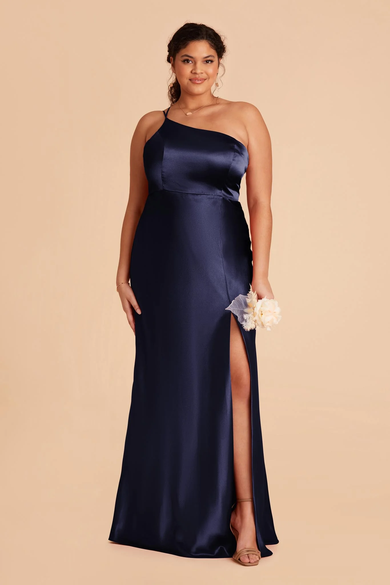 Kensie Shiny Satin Dress - Navy - Image 7