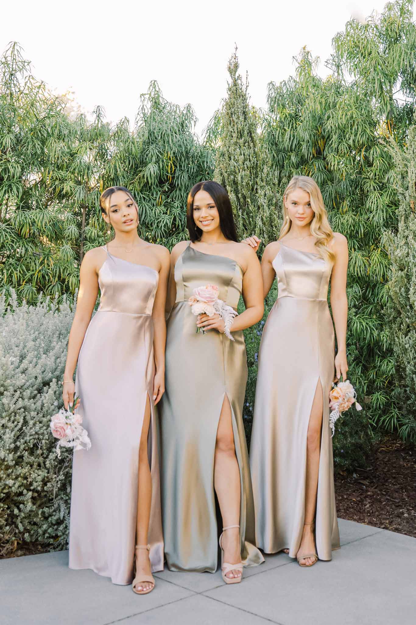 Kensie Shiny Satin Dress - Neutral Champagne - Image 2