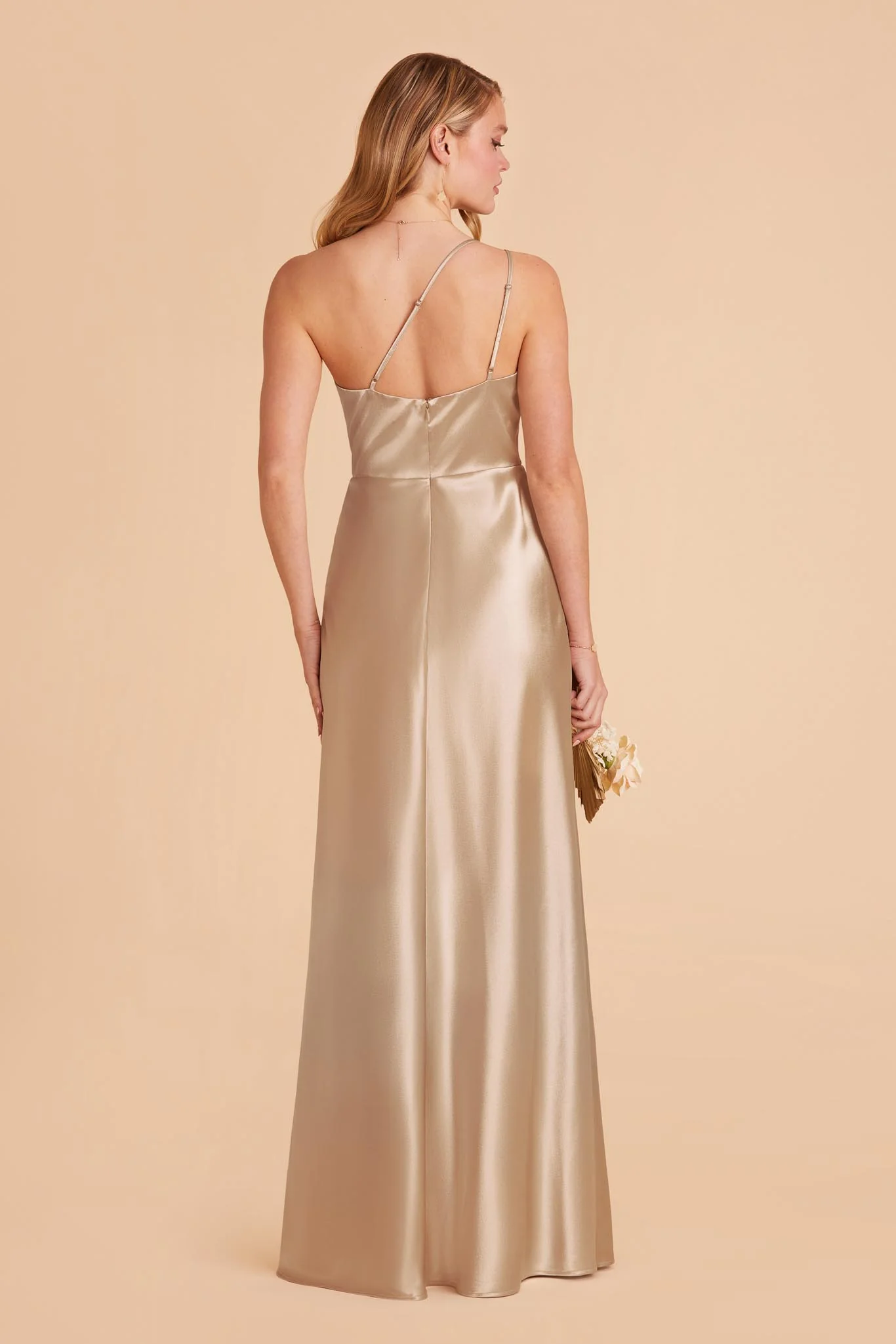 Kensie Shiny Satin Dress - Neutral Champagne - Image 6