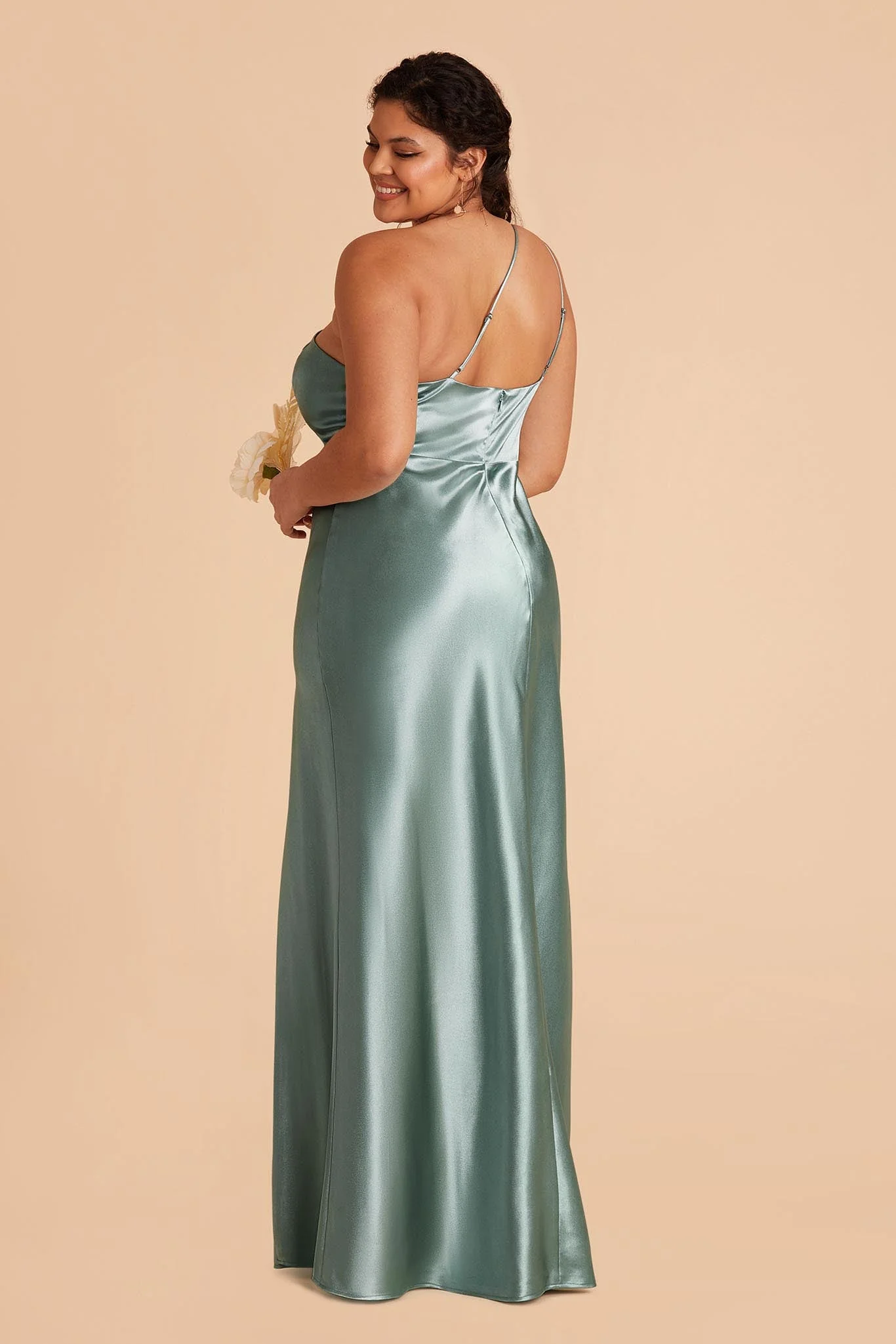 Kensie Shiny Satin Dress - Sea Glass - Image 6