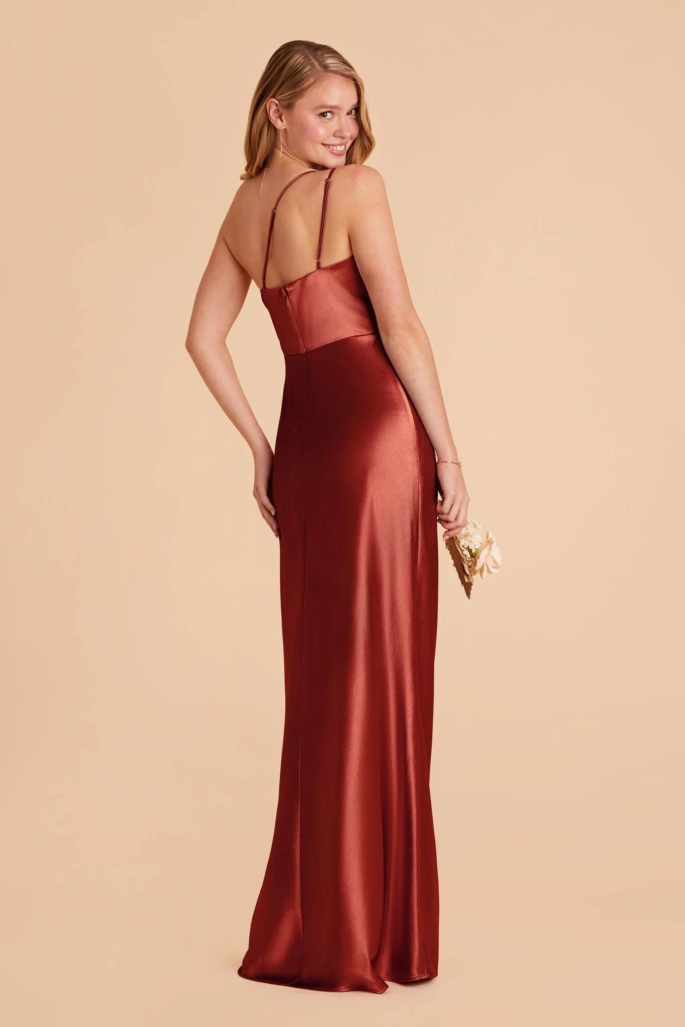 Kensie Shiny Satin Dress - Spice - Image 4