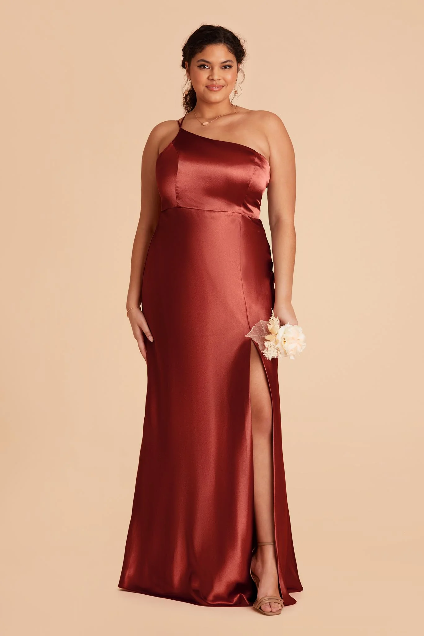Kensie Shiny Satin Dress - Spice - Image 6