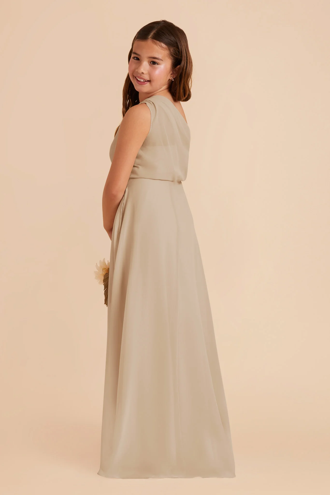 Kiara Junior Chiffon Dress - Almond - Image 3