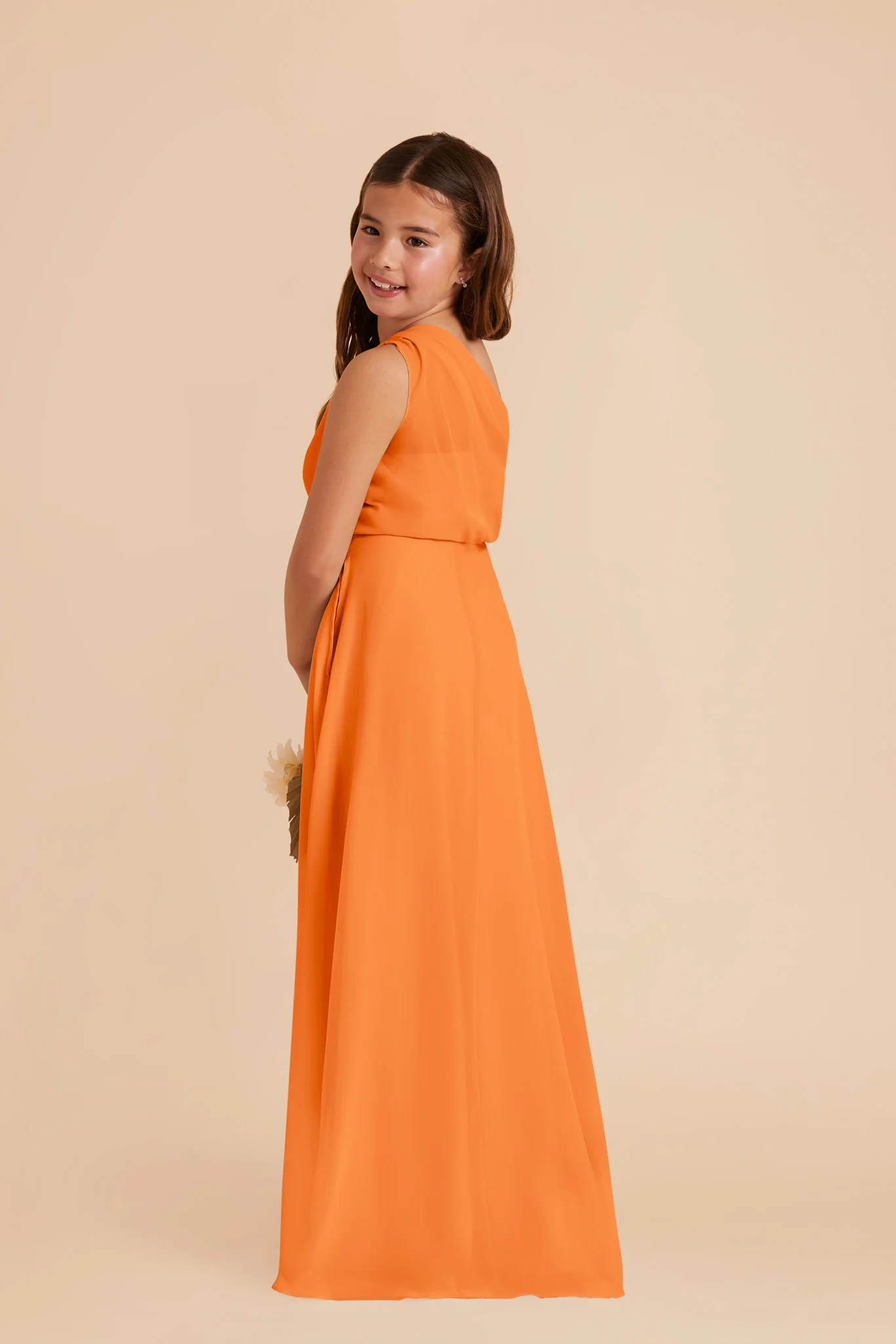 Kiara Junior Chiffon Dress - Apricot - Image 3