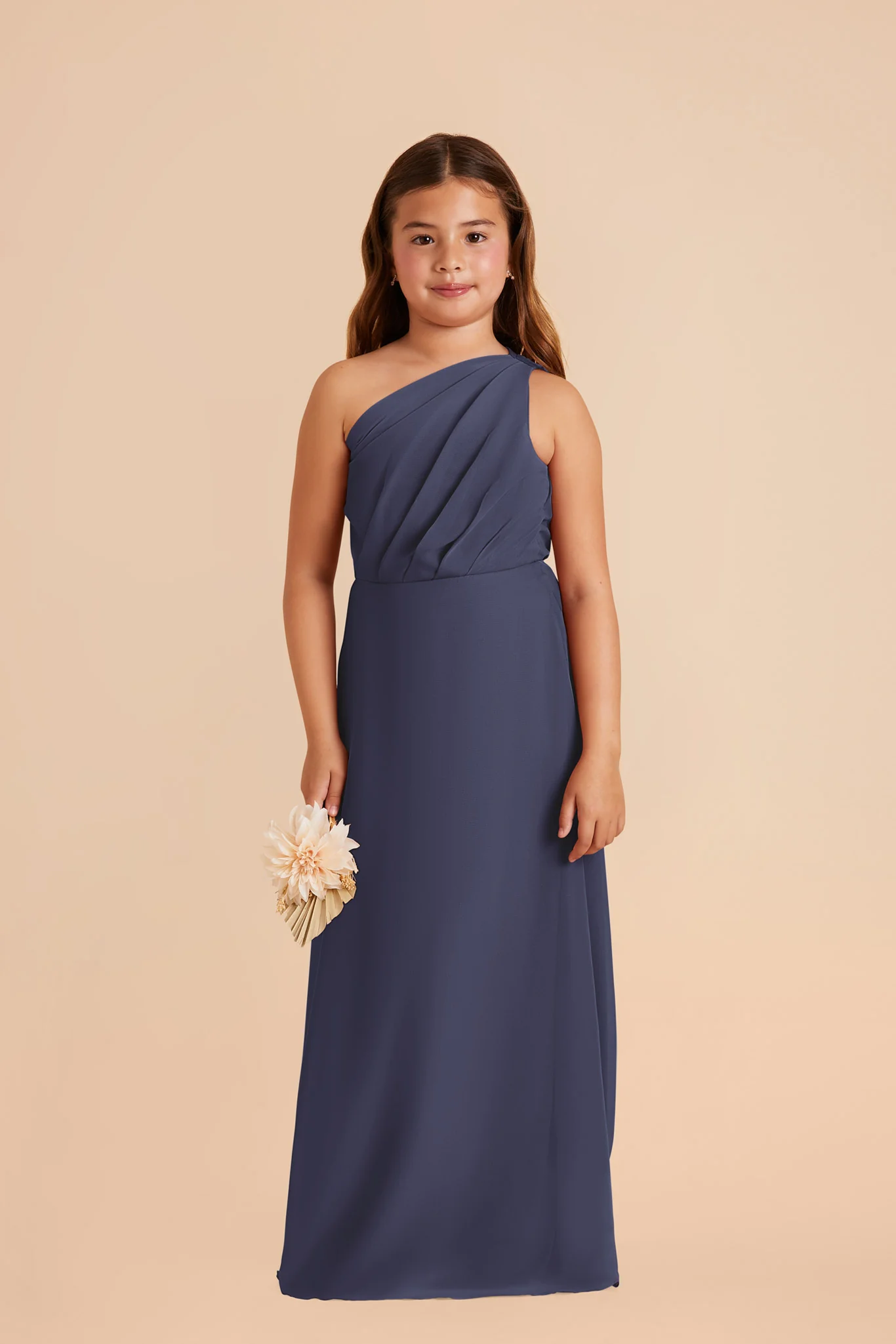 Kiara Junior Chiffon Dress - Dusk Blue