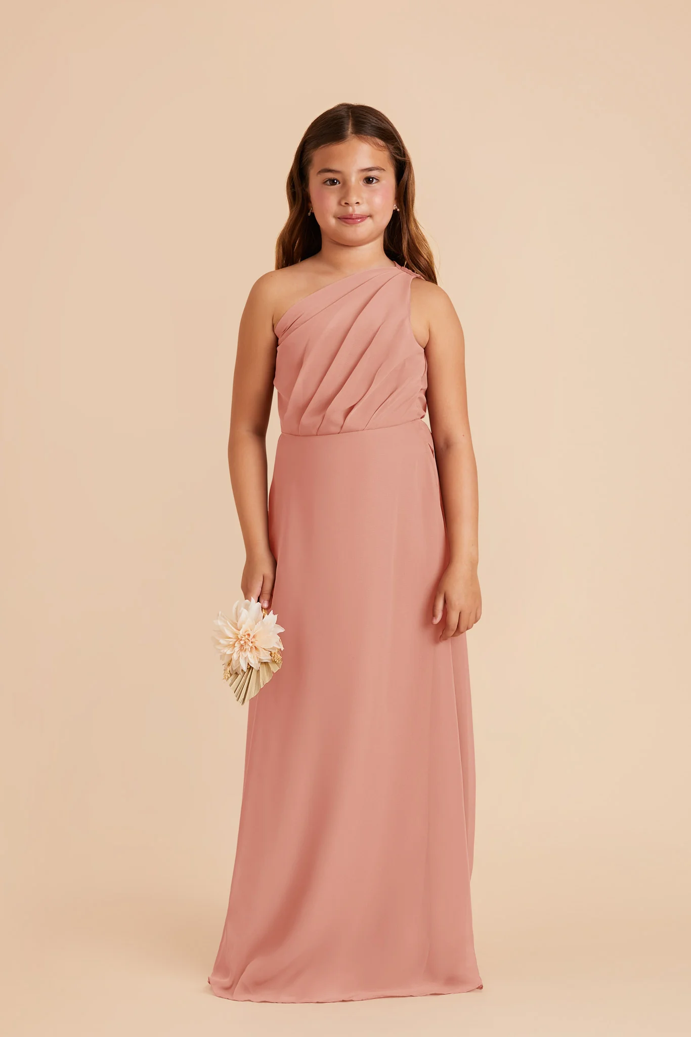 Kiara Junior Chiffon Dress - Dusty Rose