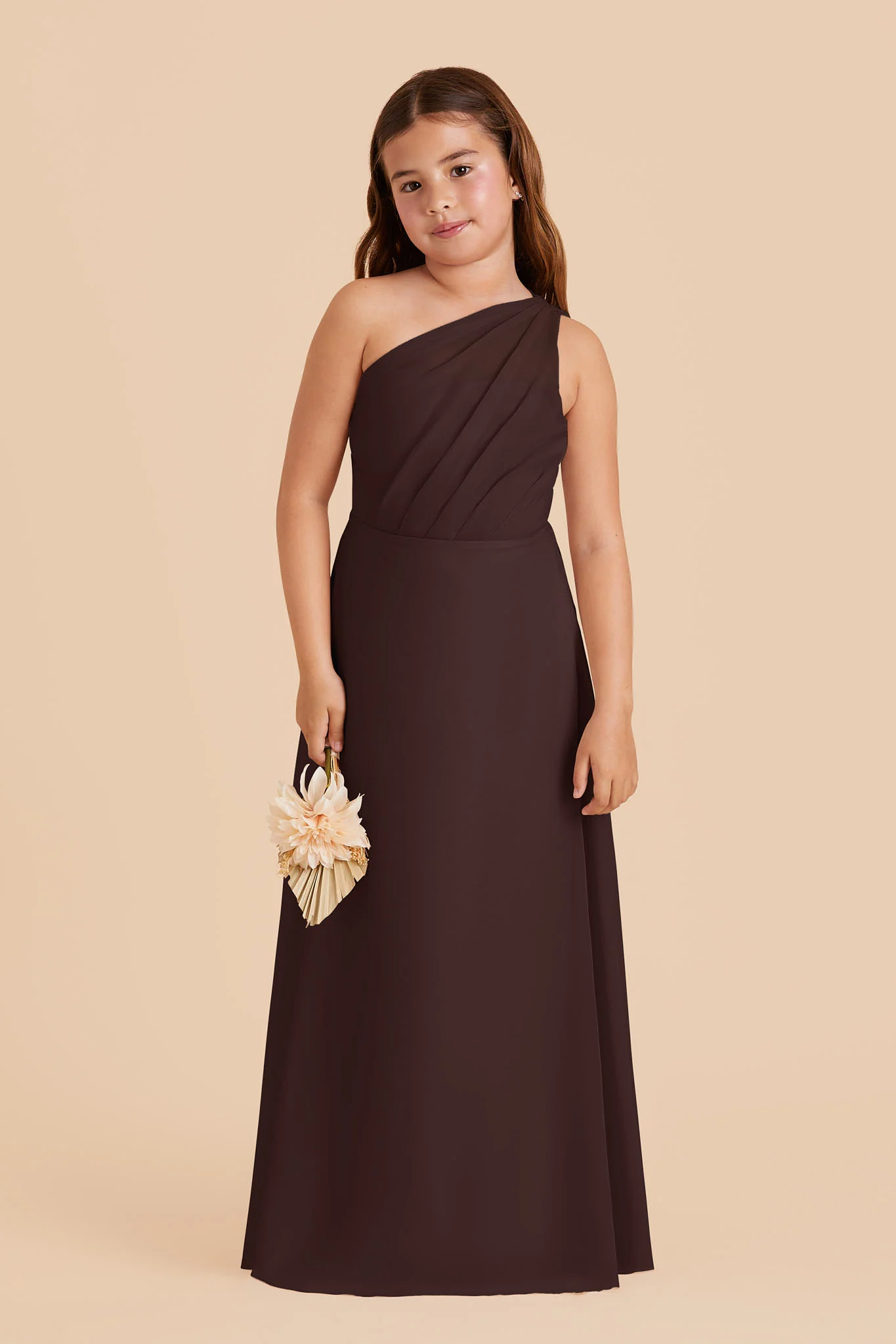 Kiara Junior Chiffon Dress - Espresso - Image 2