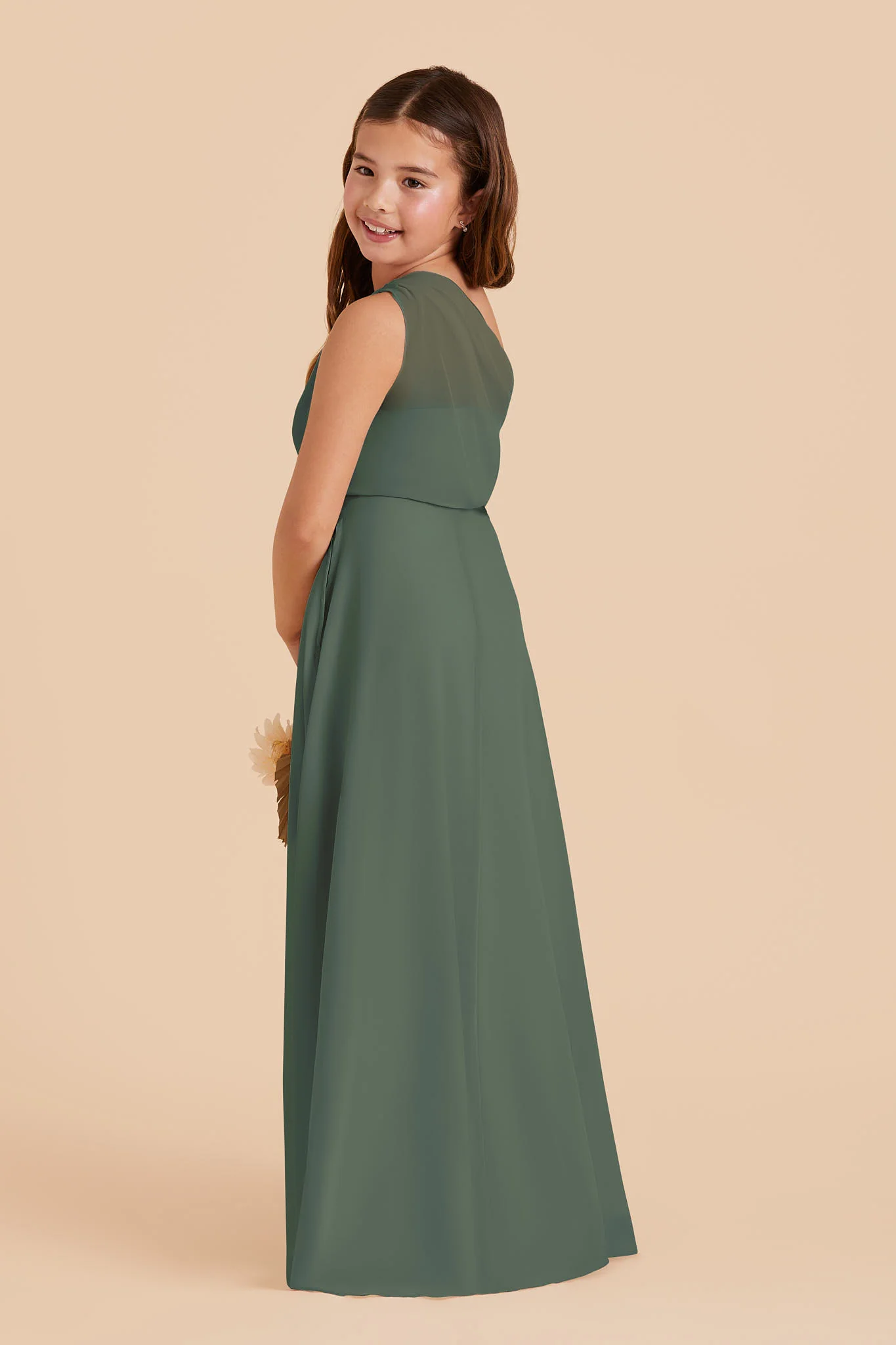 Kiara Junior Chiffon Dress - Eucalyptus - Image 3